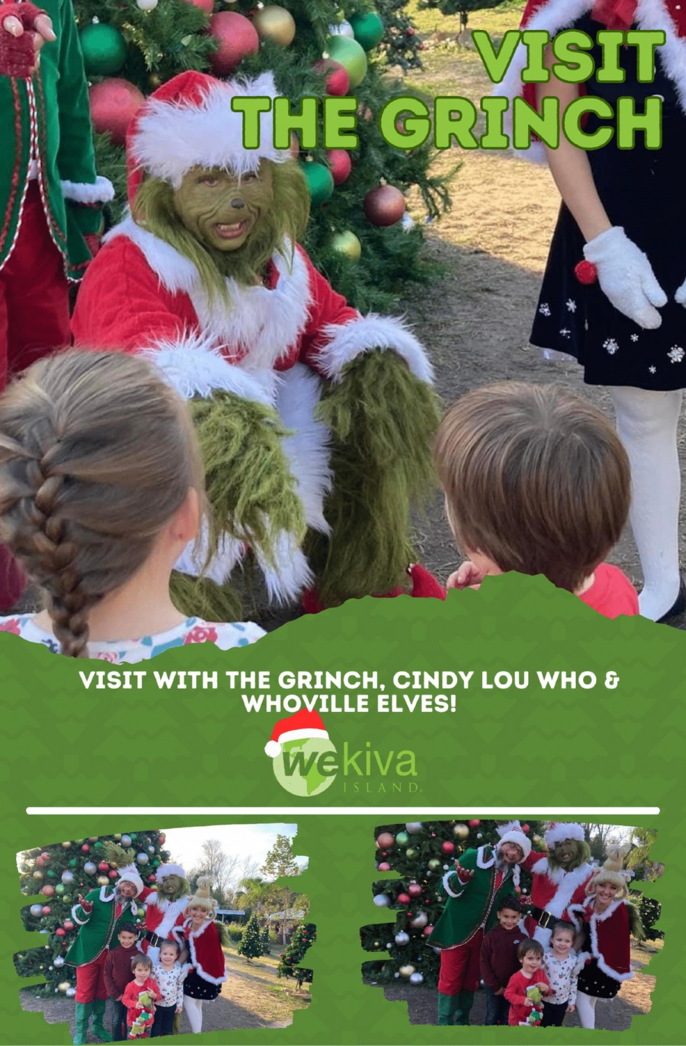 The Grinch, Cindy Lou Who & Whoville Elves Visit Wekiva Island