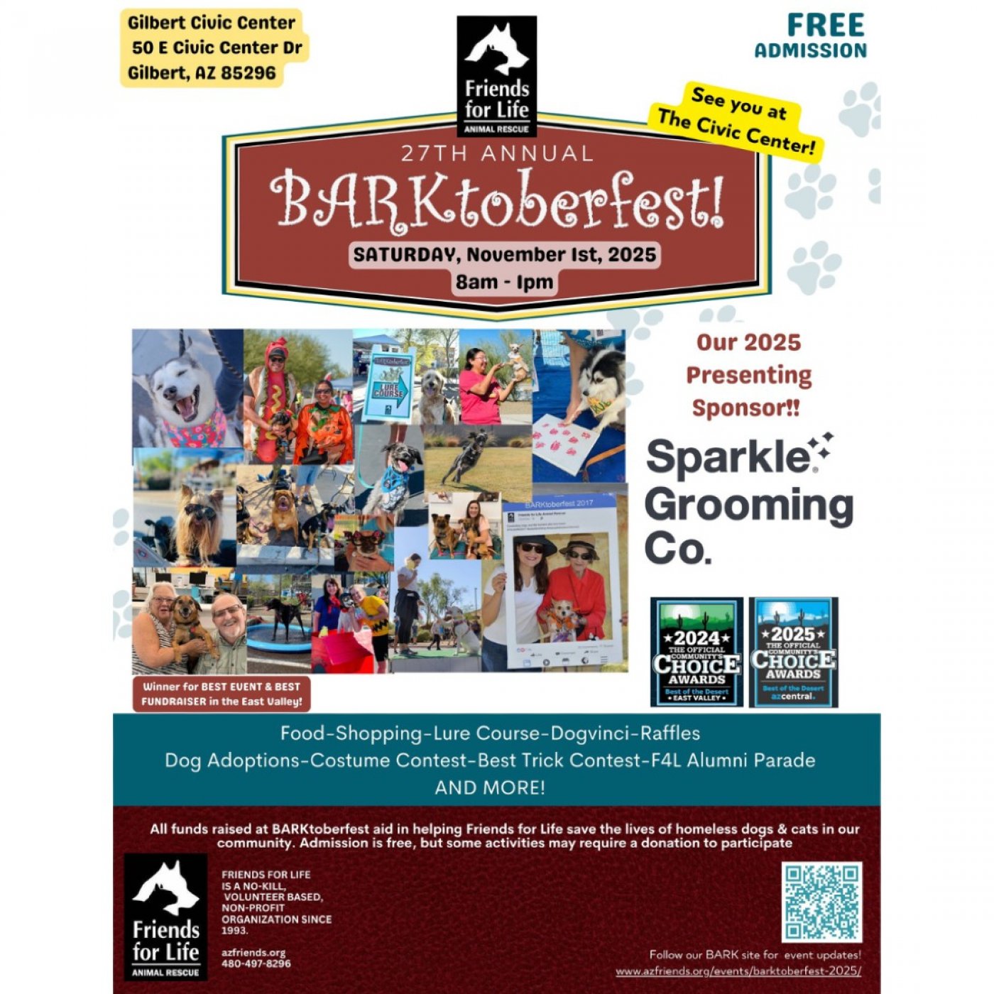 The 27th Annual BARKtoberfest by Friends for Life with Presenting sponsor Sparkle Grooming Co