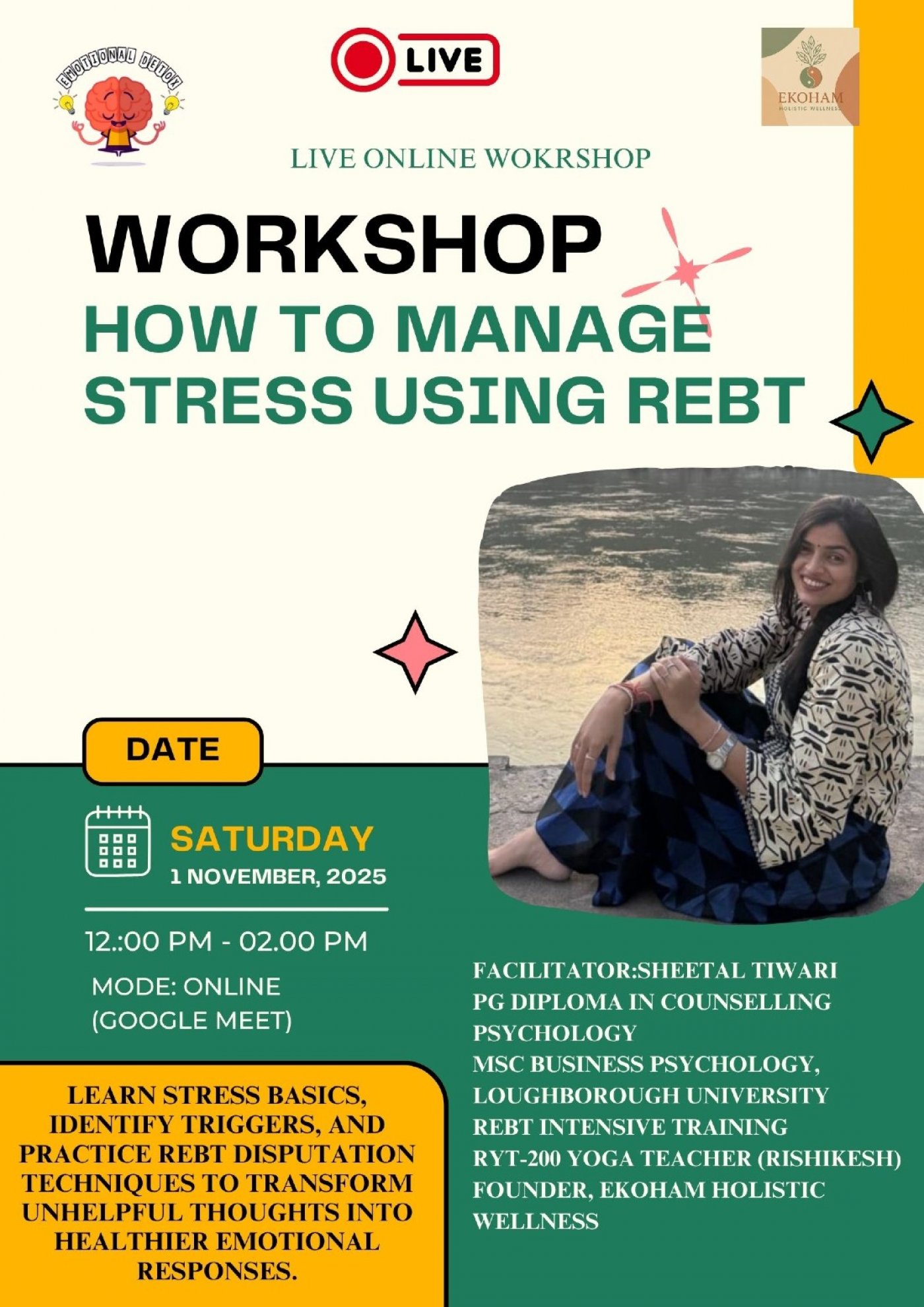 Workshop on  "How to manage stress using REBT"