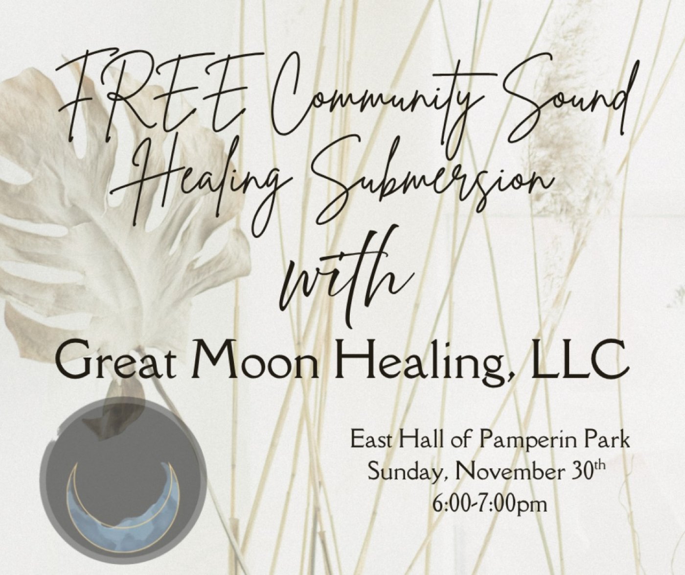 FREE Community Sound Healing Submersion at Pamperin Park