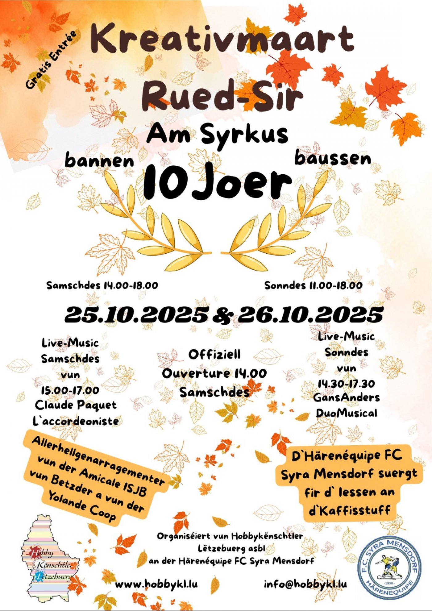 10\u00e8me March\u00e9 cr\u00e9ateurs au Syrkus de Roodt-Syre