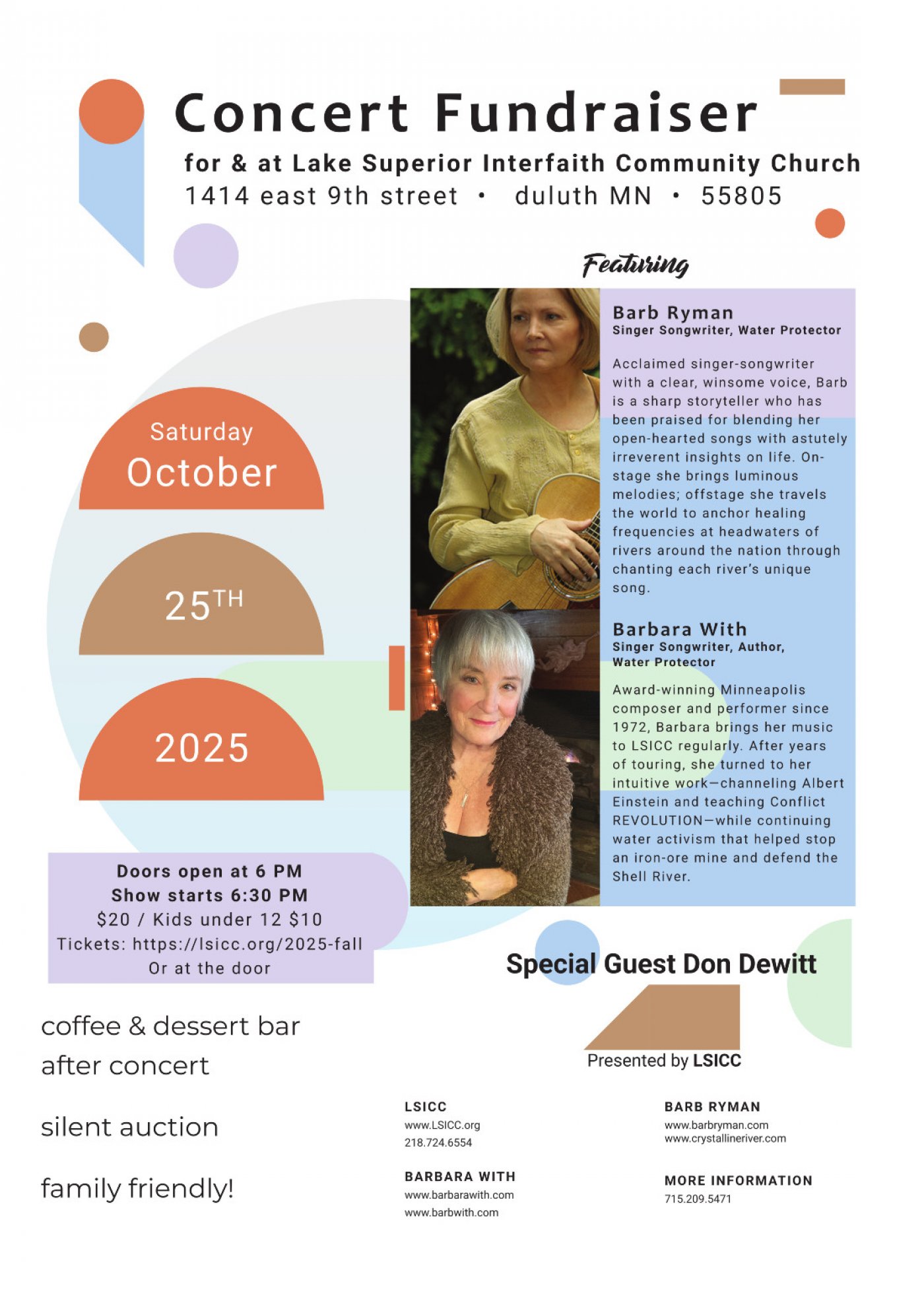 Songs & Sweets: A Fundraiser for Lake Superior Interfaith Community Church