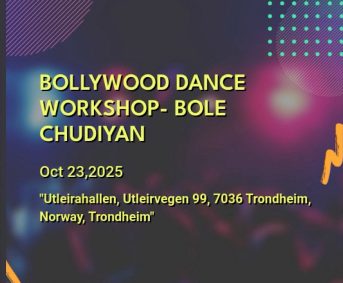 Bollywood Dance Workshop- Bole Chudiyan