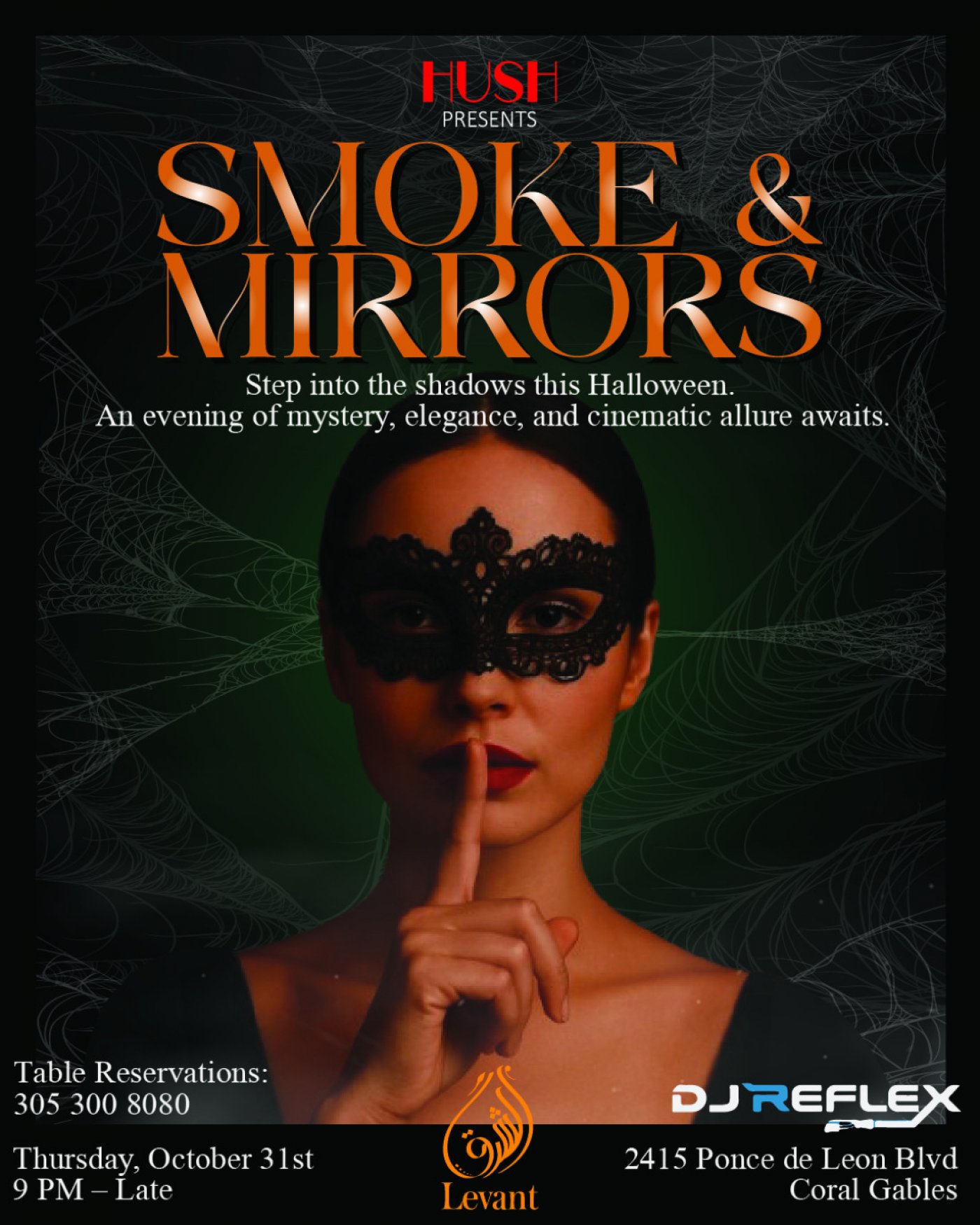 SMOKE & MIRRORS Halloween at Levant & Hush Lounge