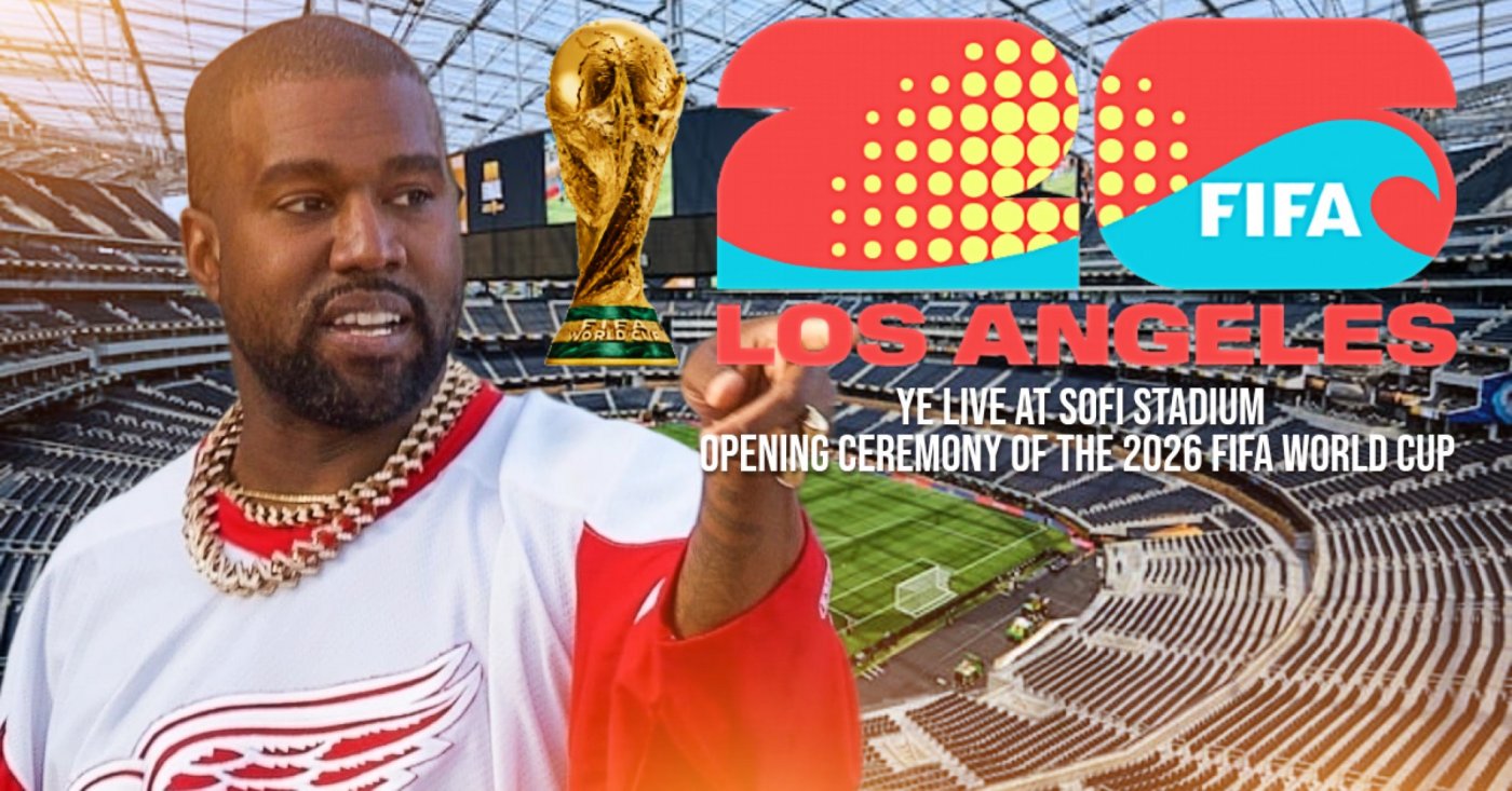 Kanye West Live at Sofi Stadium (FIFA World Cup 26 Los Angeles\u2122 Opening Ceremony) June 12, 2026.