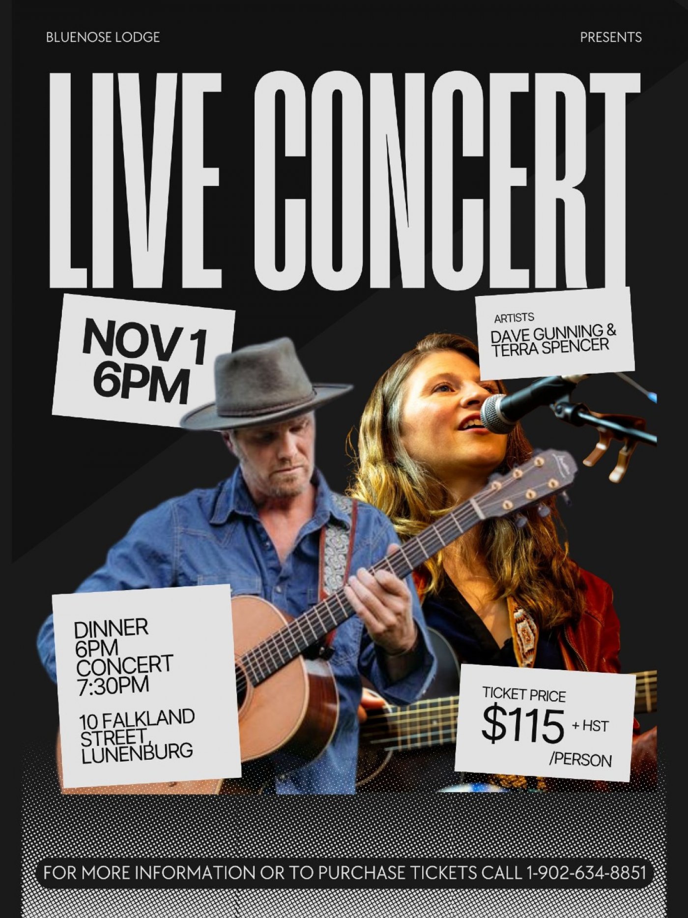 Dave Gunning & Terra Spencer Concert