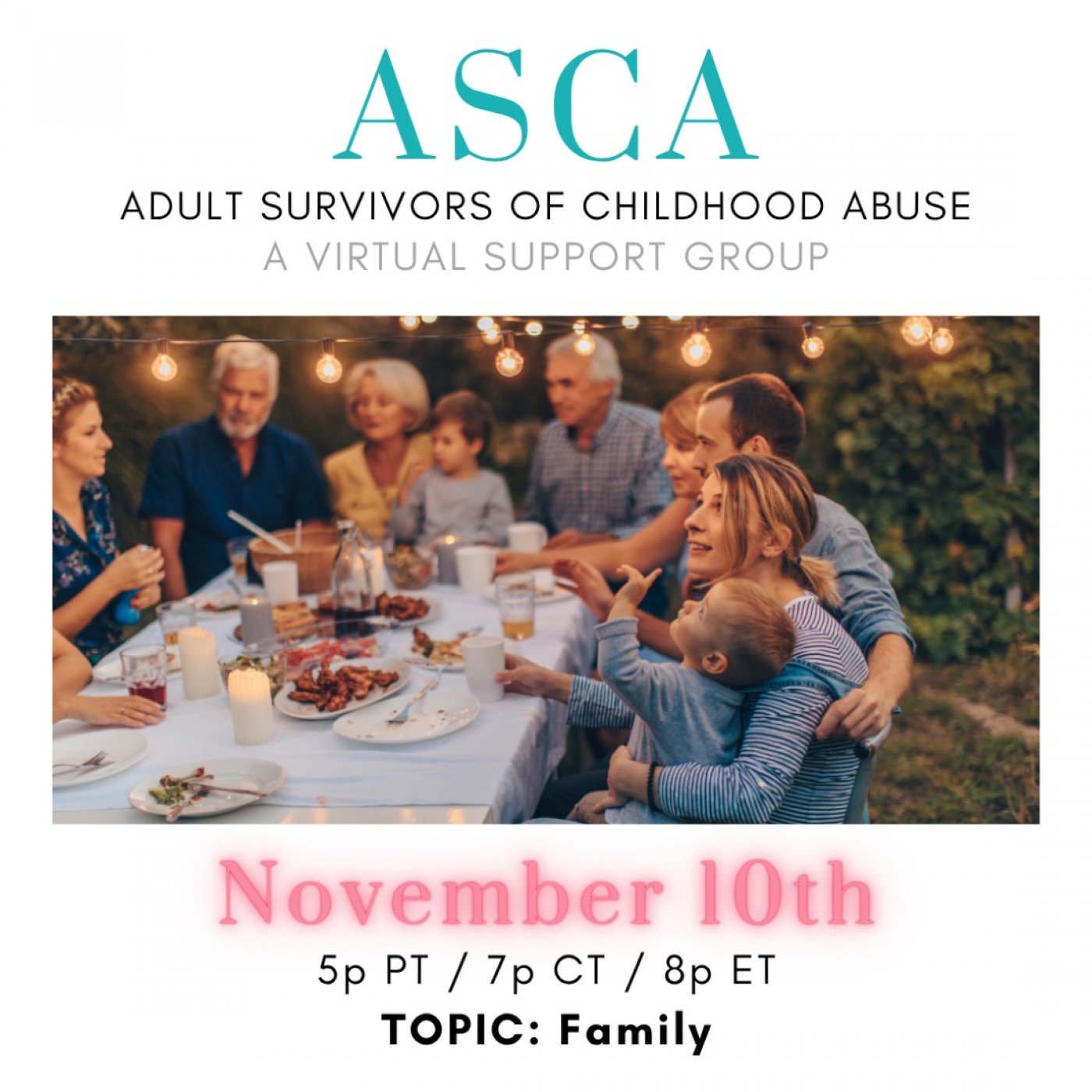 Adult Survivors of Child Abuse Virtual Support Group