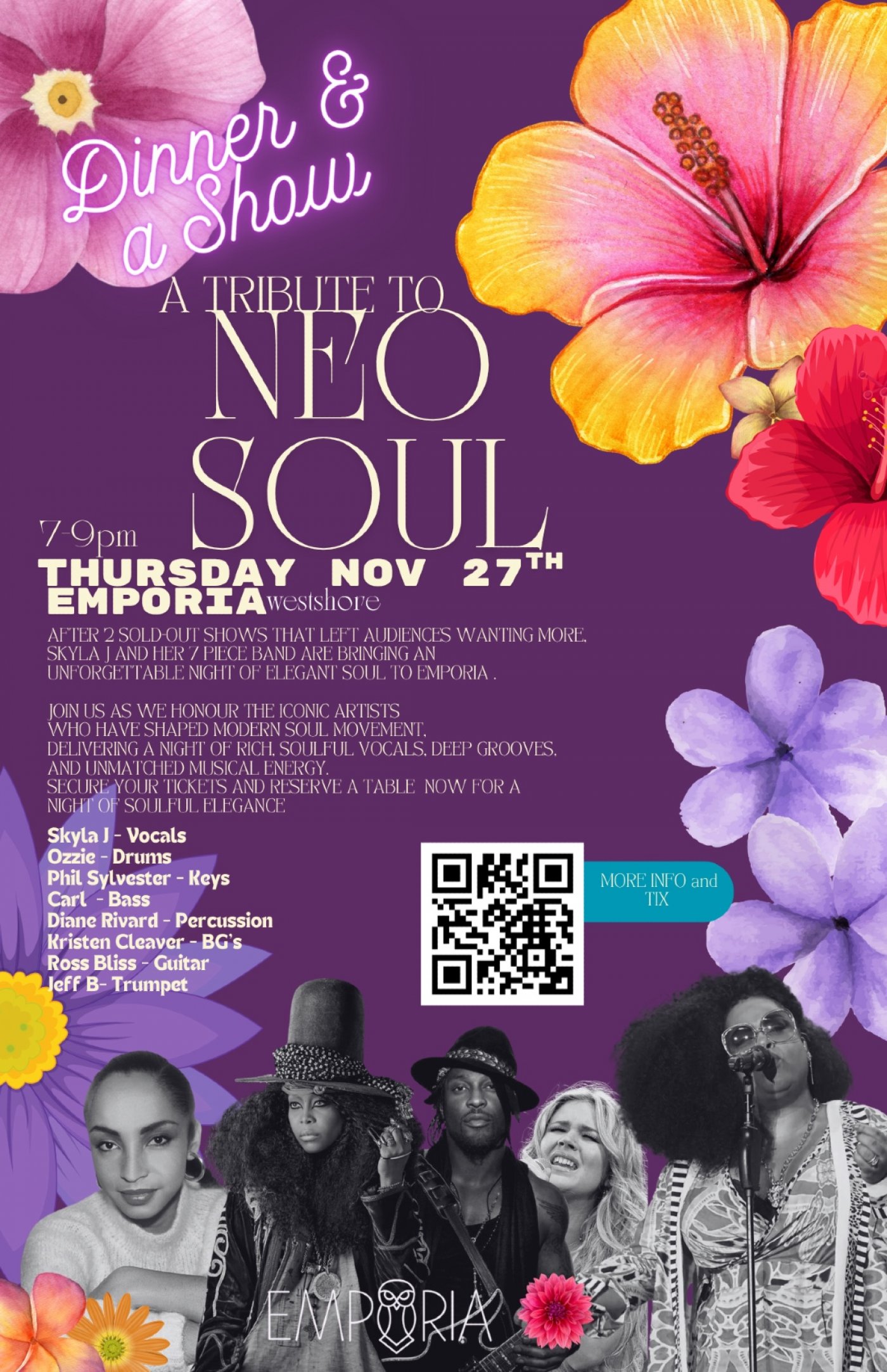 Skyla J Band \u201cDinner and a Show: Tribute to Neo-Soul\u201d
