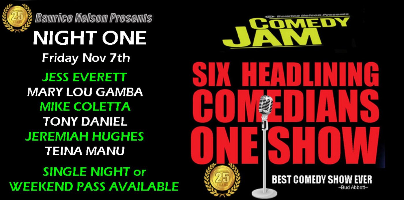 COMEDY JAM WEEKEND - (Night 1 ) Fri Nov 7th