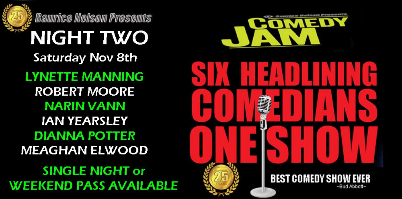 COMEDY JAM WEEKEND - (Night 2 ) Sat Nov 8th