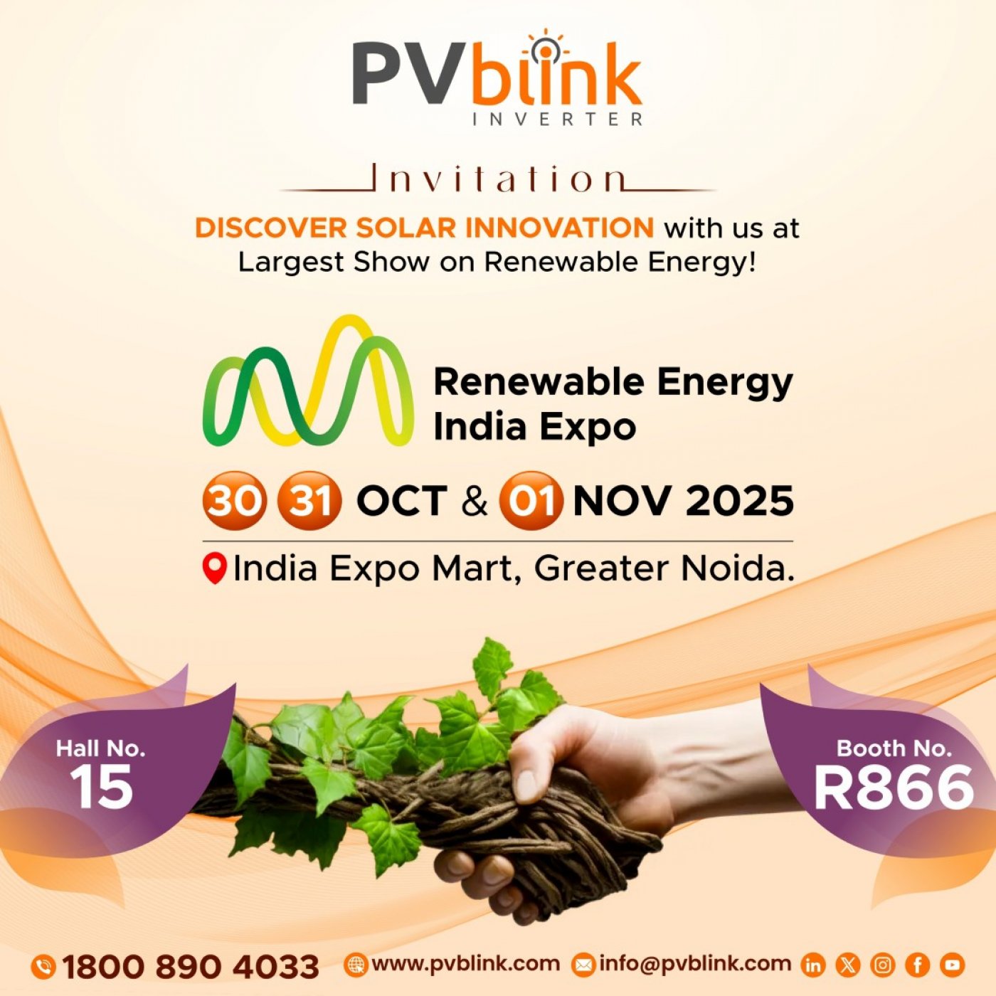 Join PVblink at REI (Renewable Energy India) Expo 2025! at Greater Noida