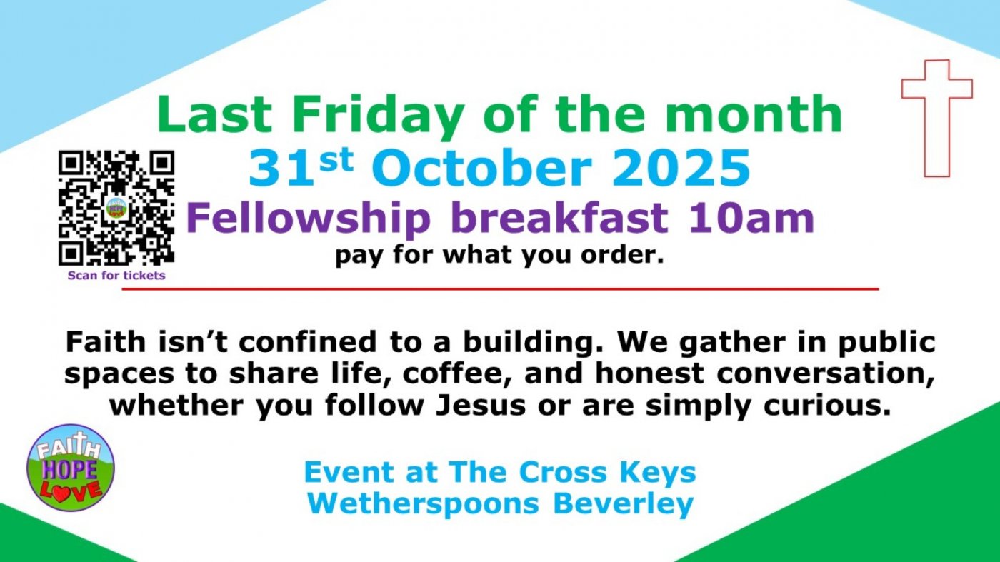 Last Friday in the month Fellowship breakfast