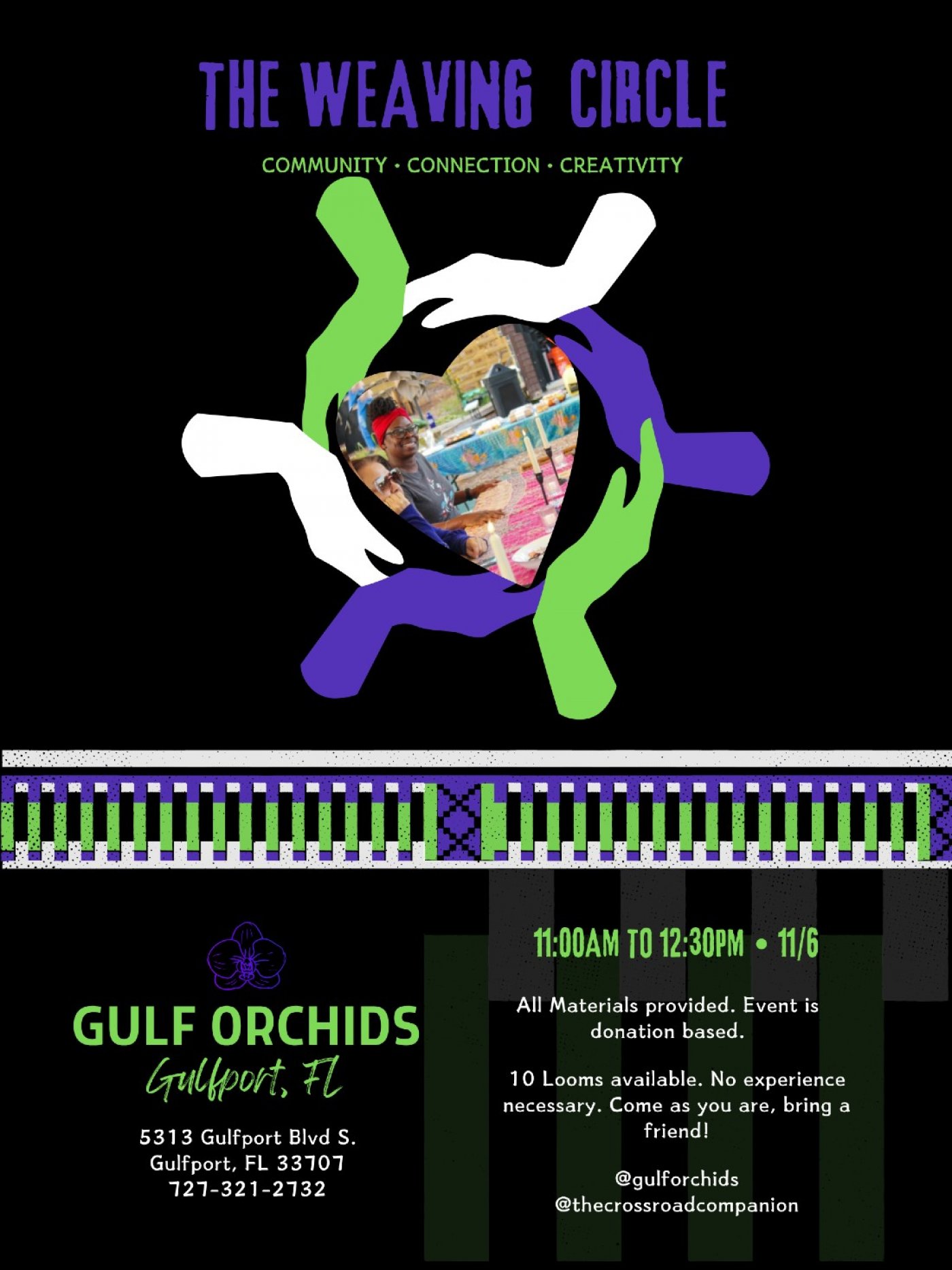 Tapestry of Togetherness: A Weaving Circle at Gulf Orchids