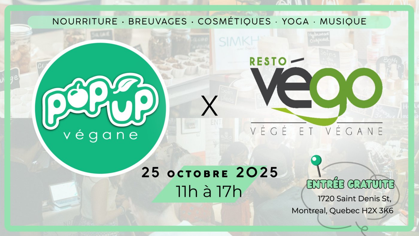 Pop-Up V\u00e9gane au Resto V\u00e9go le 25 octobre