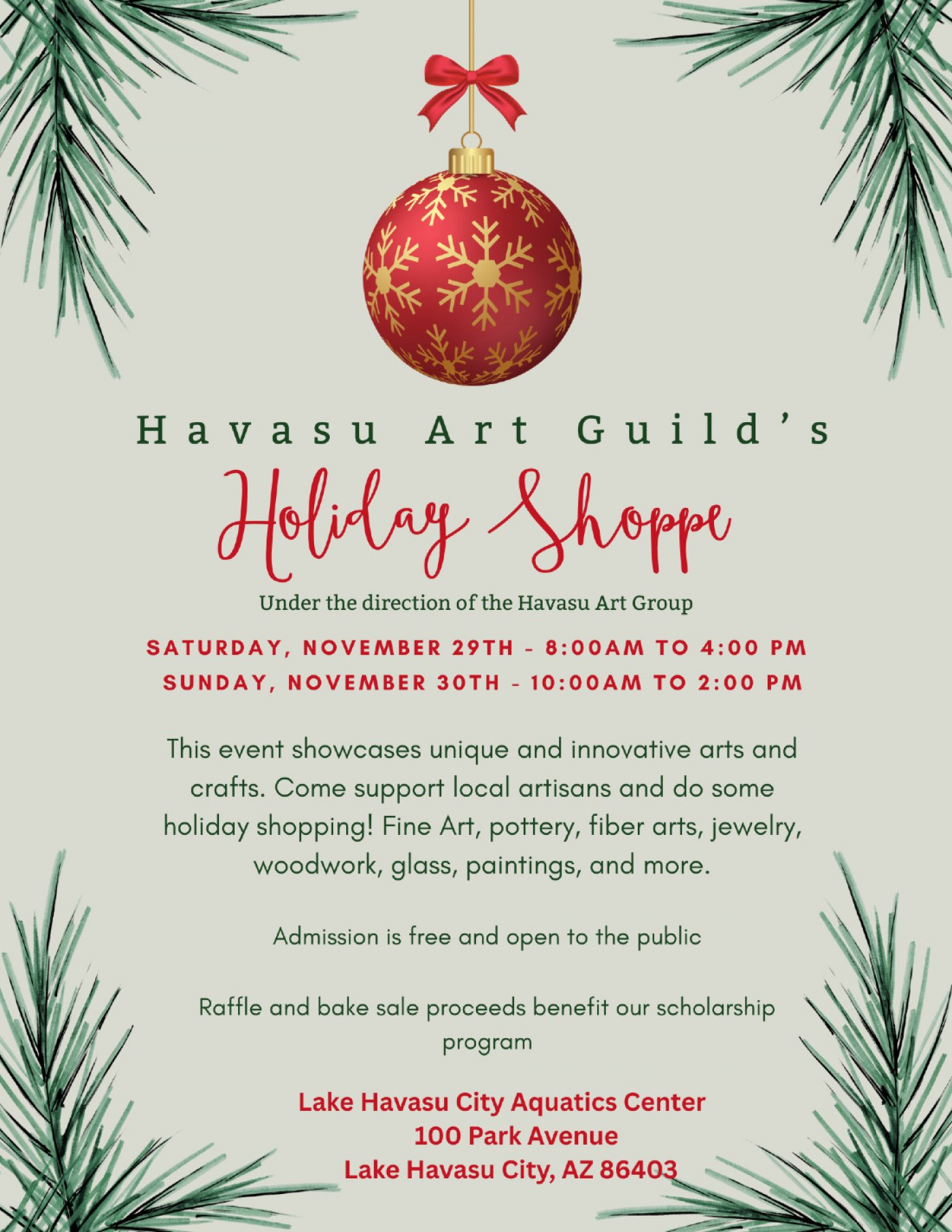 Havasu Art Guild's Holiday Shoppe