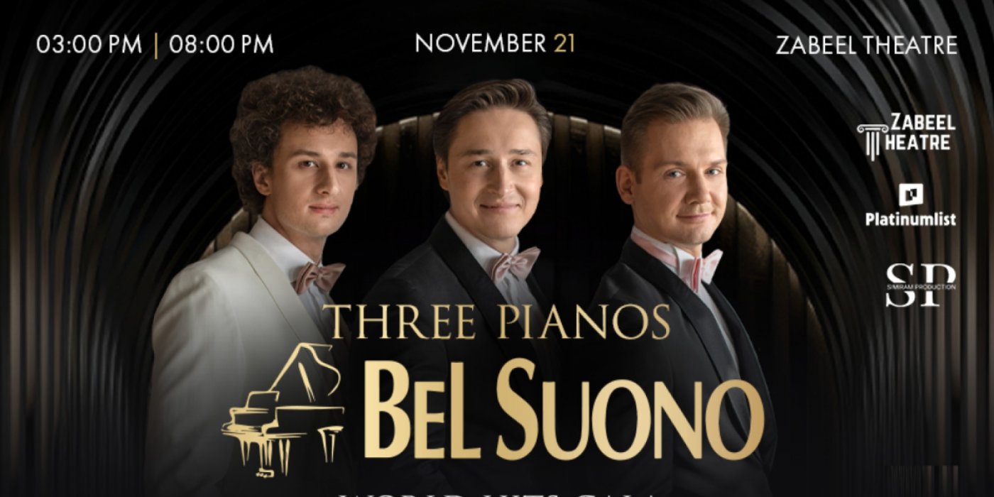 Bel Suono: Three Pianos World Hits Gala at Zabeel Theatre, Dubai