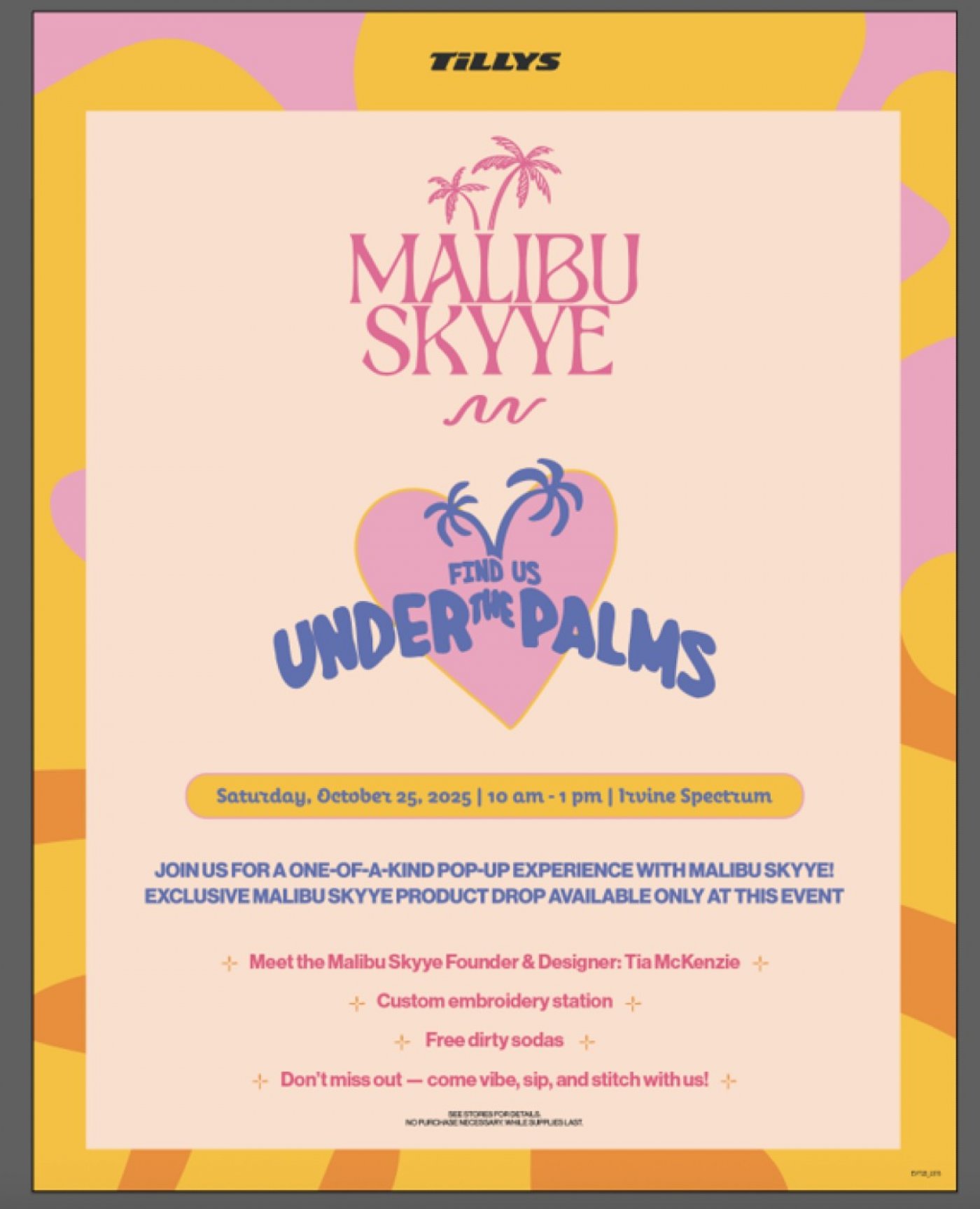 Tillys Malibu Skyye Pop Up