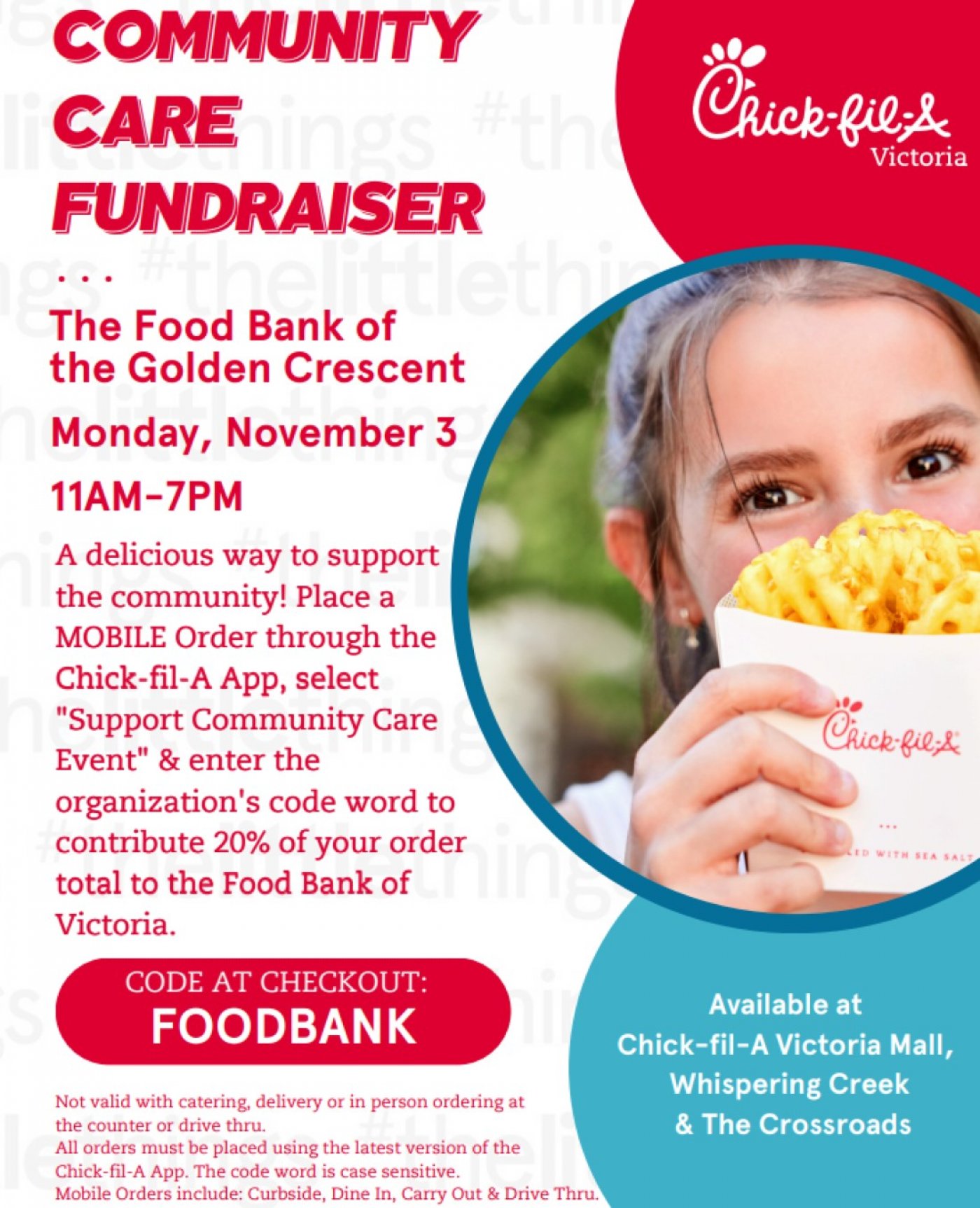 Food Bank Fundraiser at Chick-fil-A