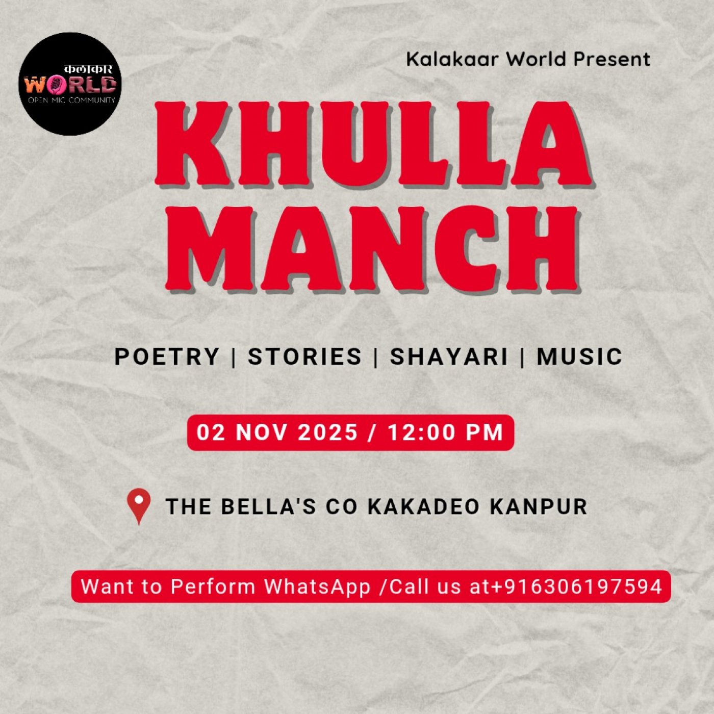 Khulla Manch Open mic