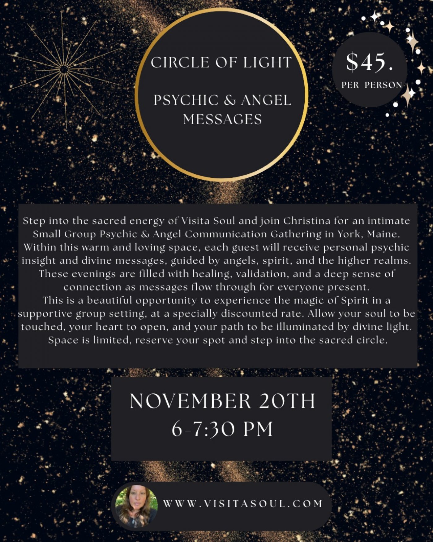 SOLD OUT!!!!!!  Circle of Light: Psychic & Angel Messages