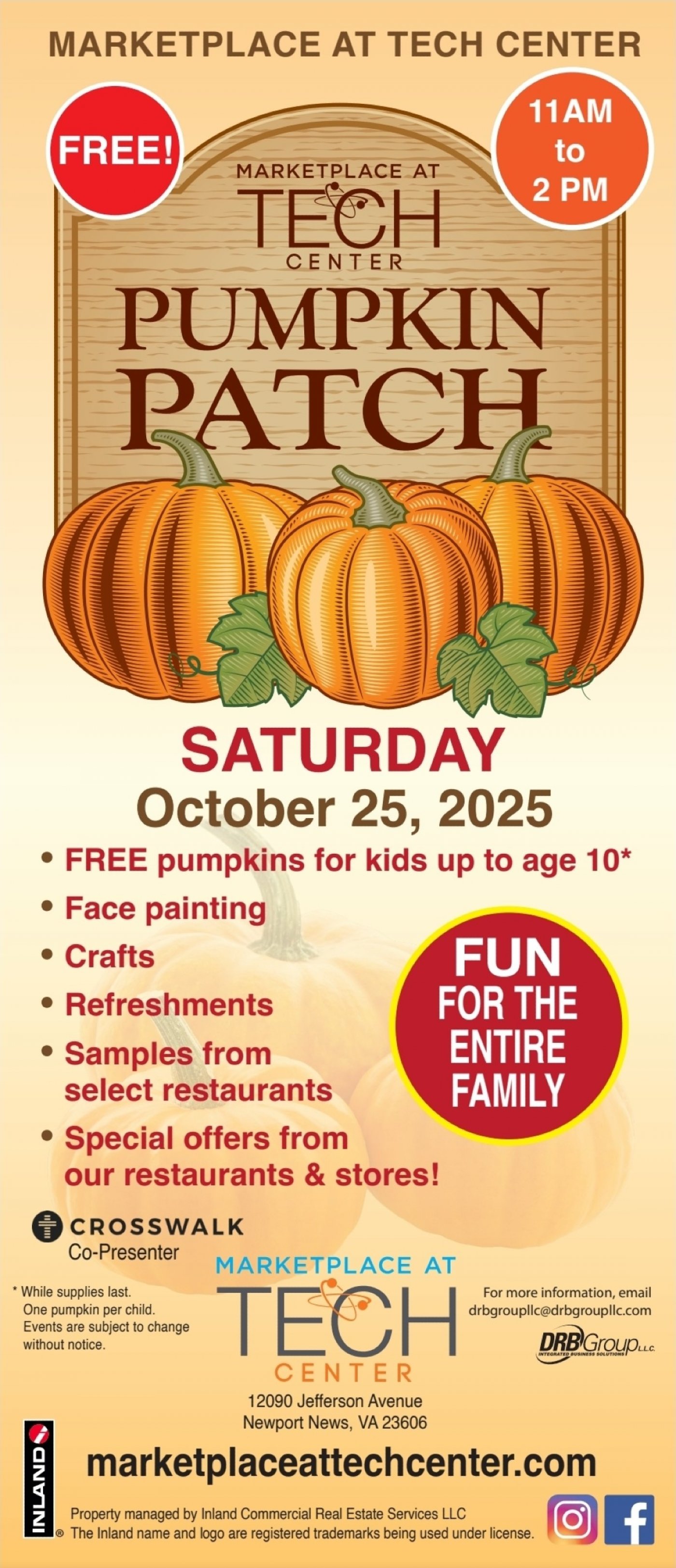 Family Pumpkin Patch Event Happening Soon at the Marketplace at Tech Center