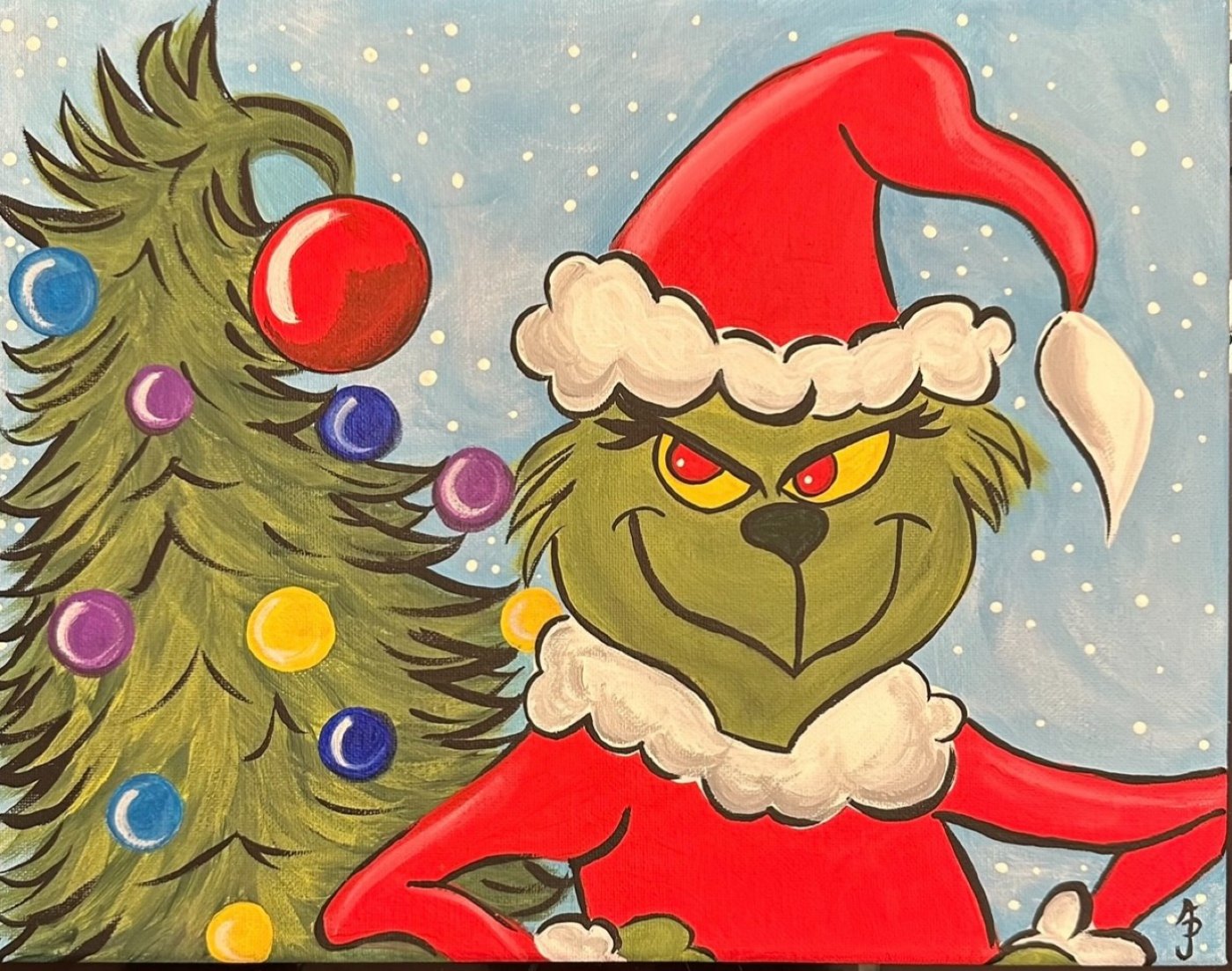 Grinchmas Brushes And Brews Paint Night