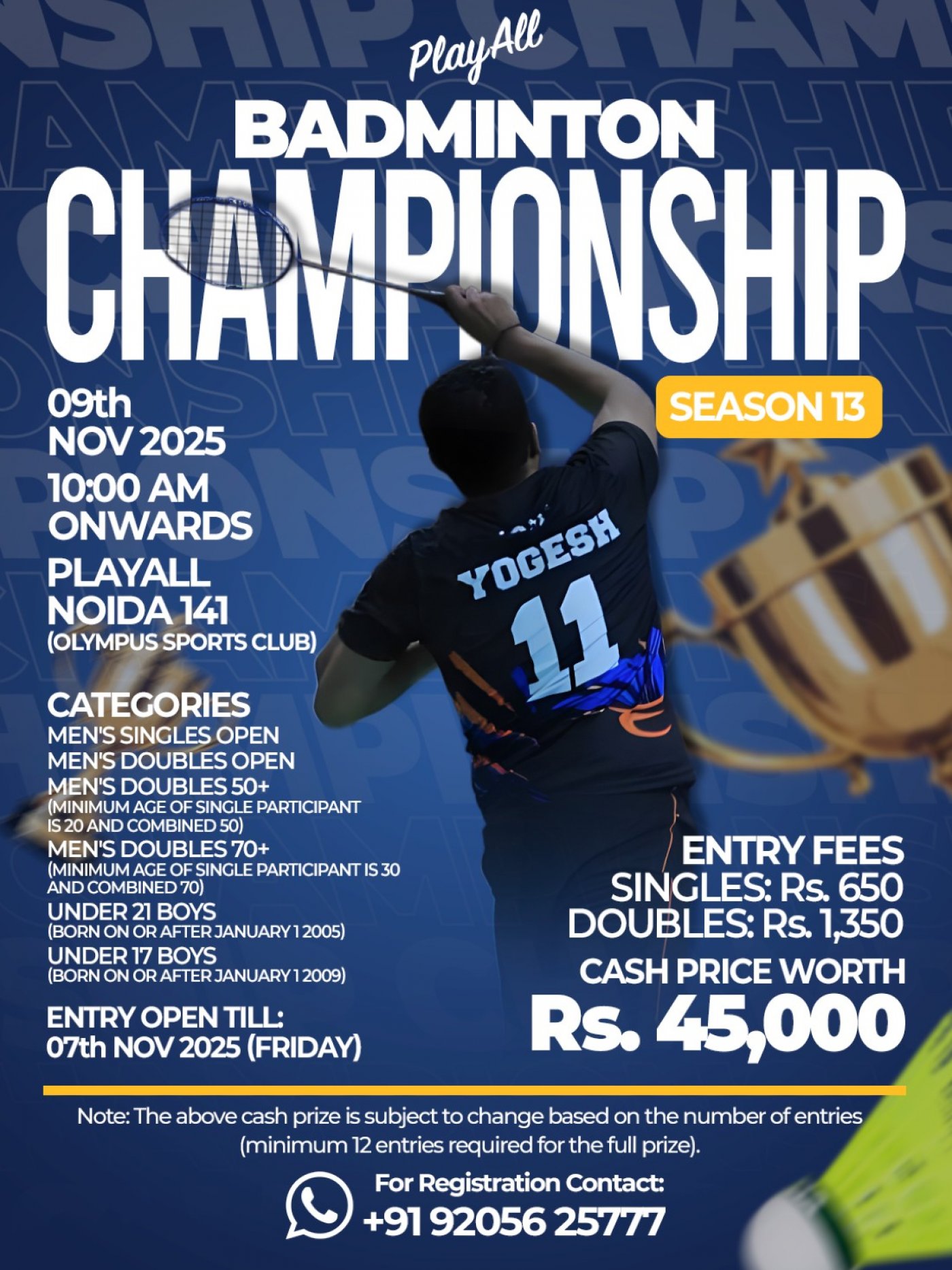Noida Badminton Championship Season - 13