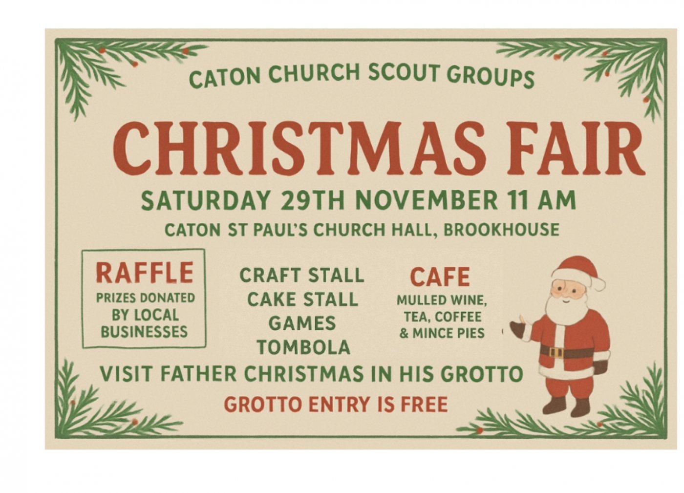 Christmas Fair by Caton Church Scouts