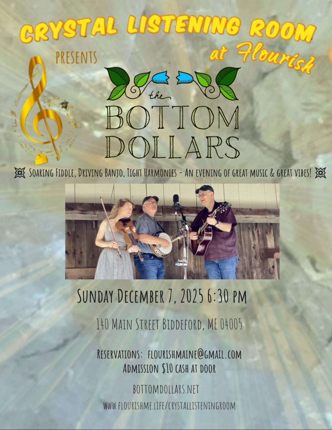 The Bottom Dollars at Crystal Listening Room at Flourish