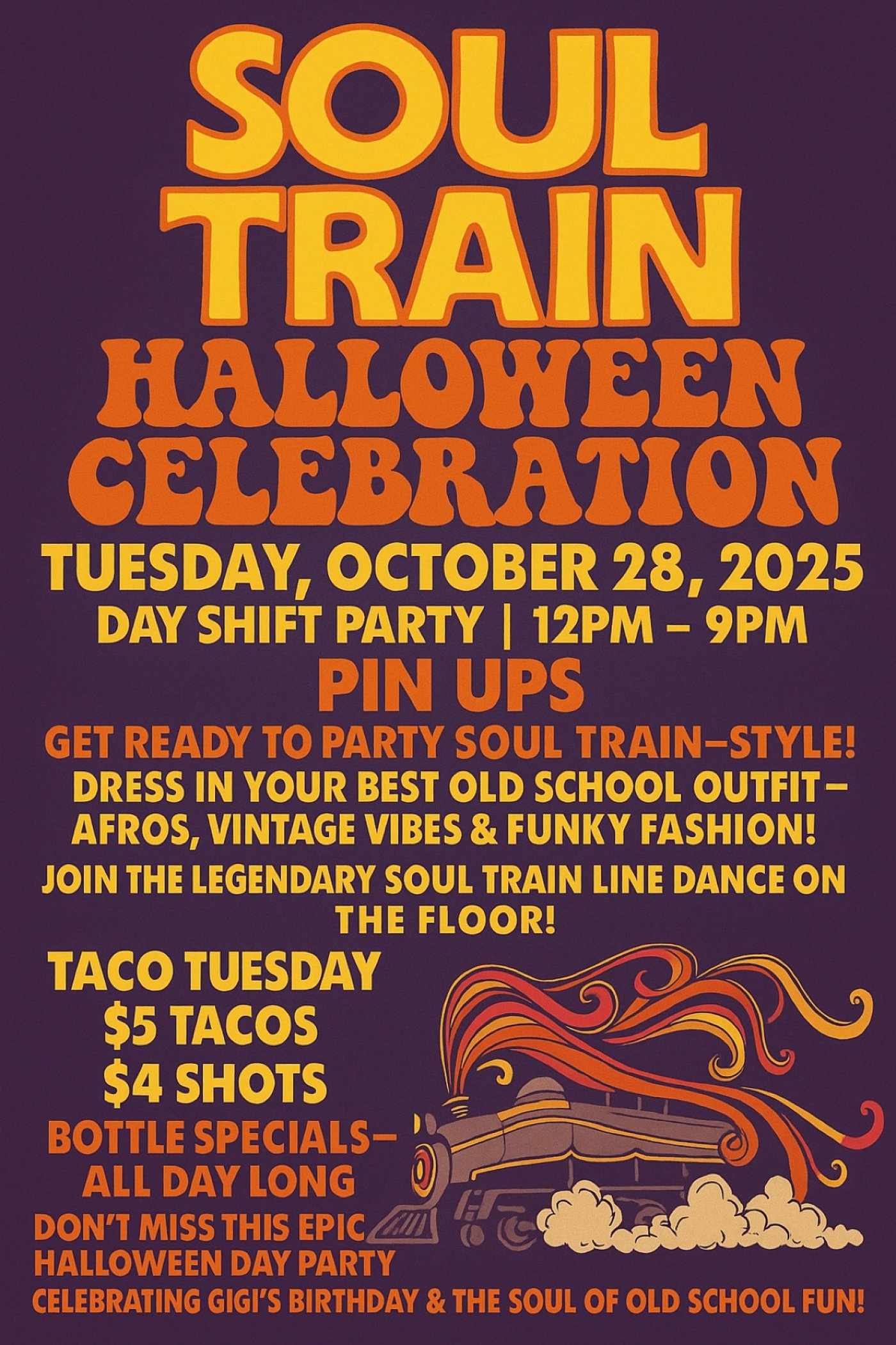 Halloween Soul Train Day Party
