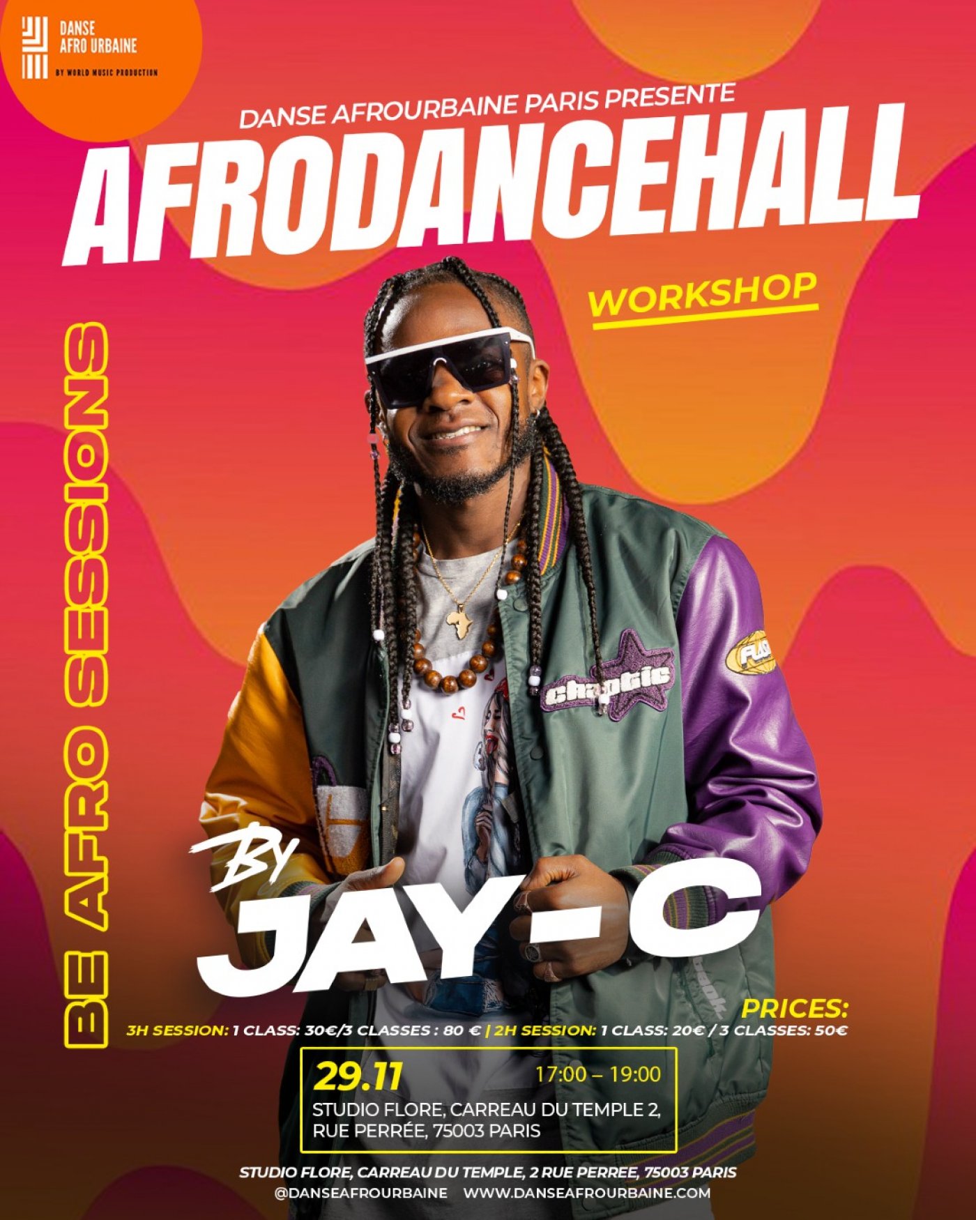 stage d\u2019afrodancehall avec JAY C de ALL IN \/ Invictus Crew au Carreau du Temple