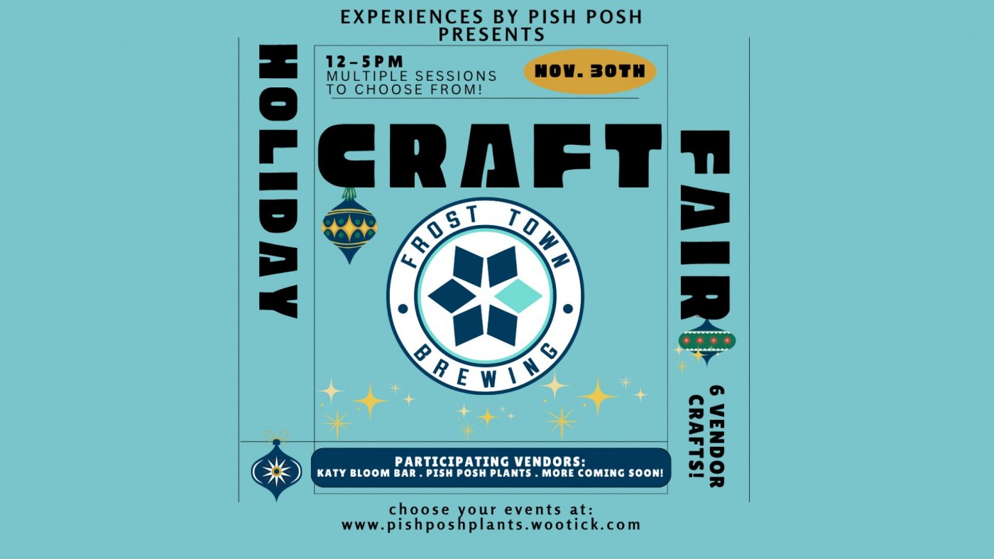 Craft Fair at Frost Town! Six Workshops to Choose From!