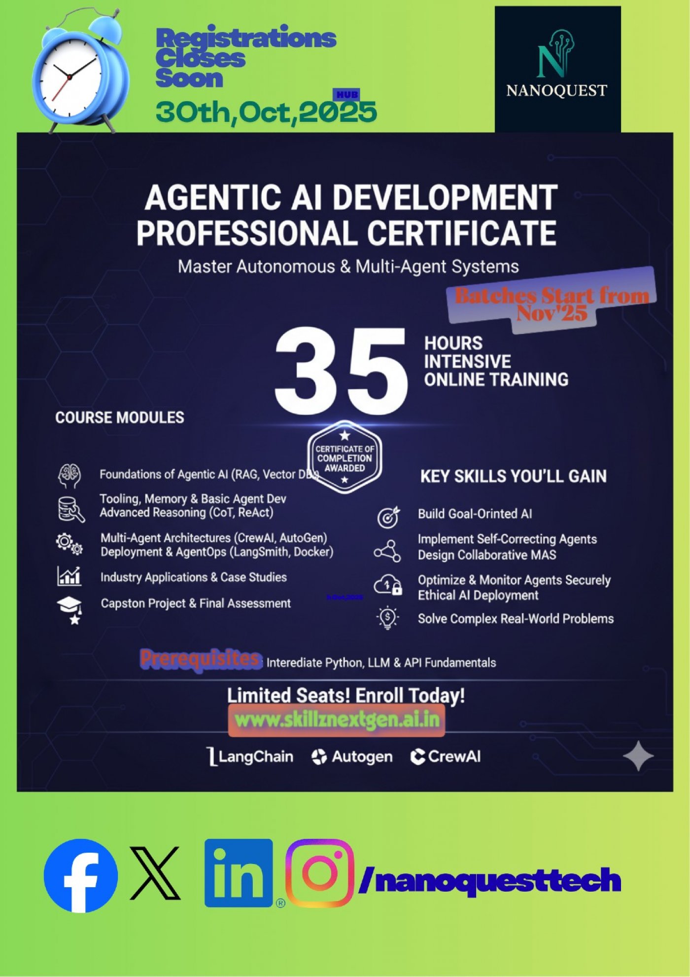 Online Training on Agentic AI