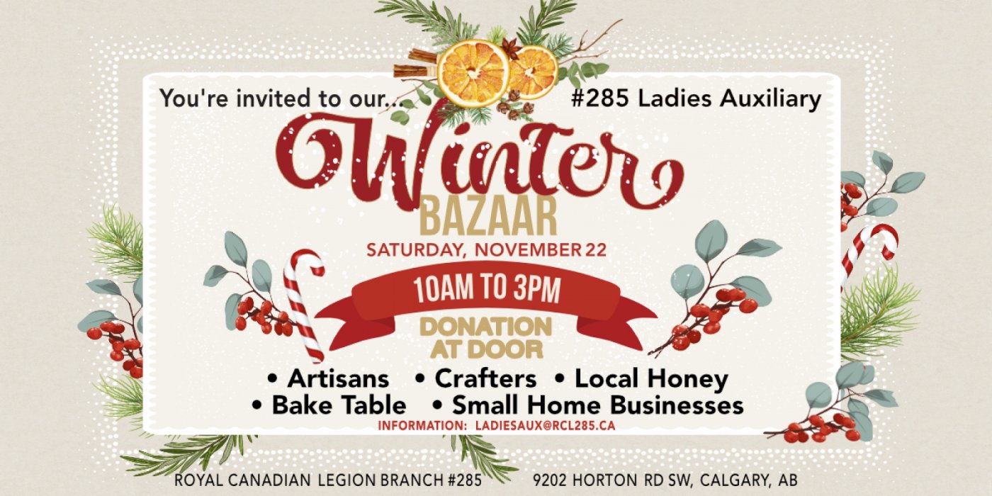Ladies Auxiliary Winter Bazaar & Bake Sale