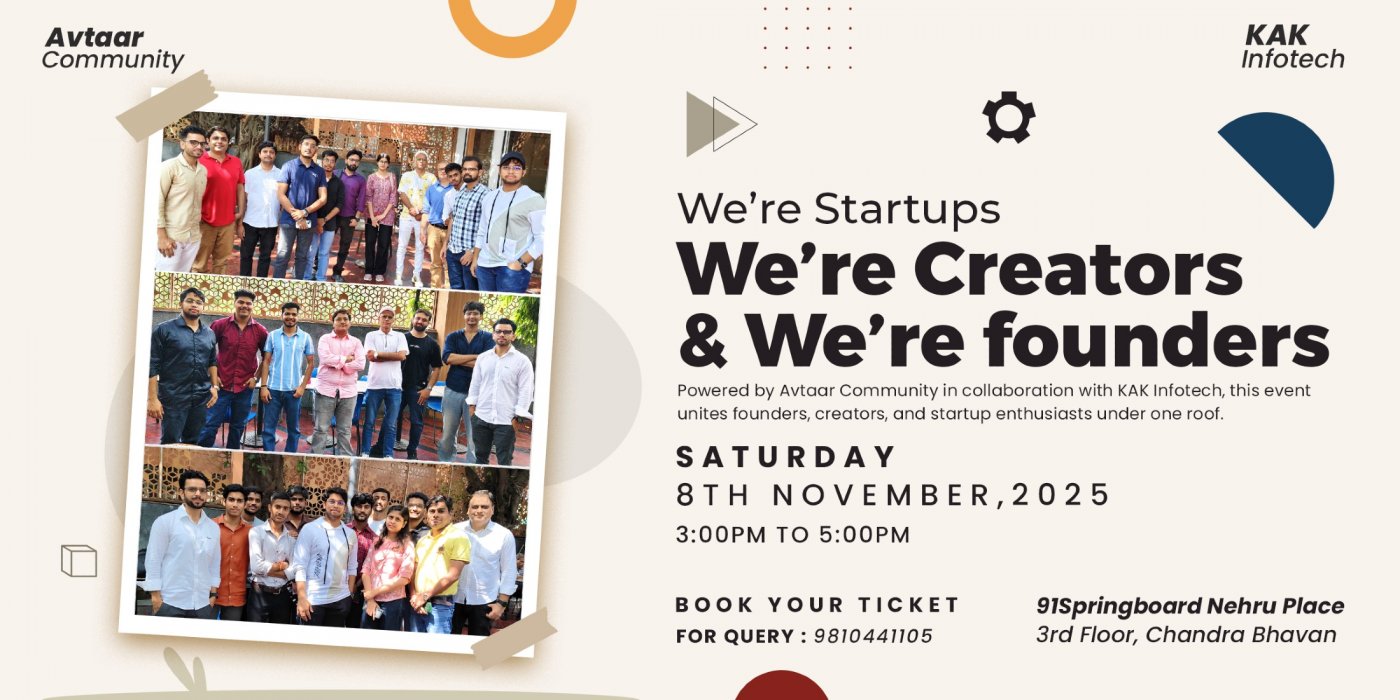 We're Startups ,Creators & Founders