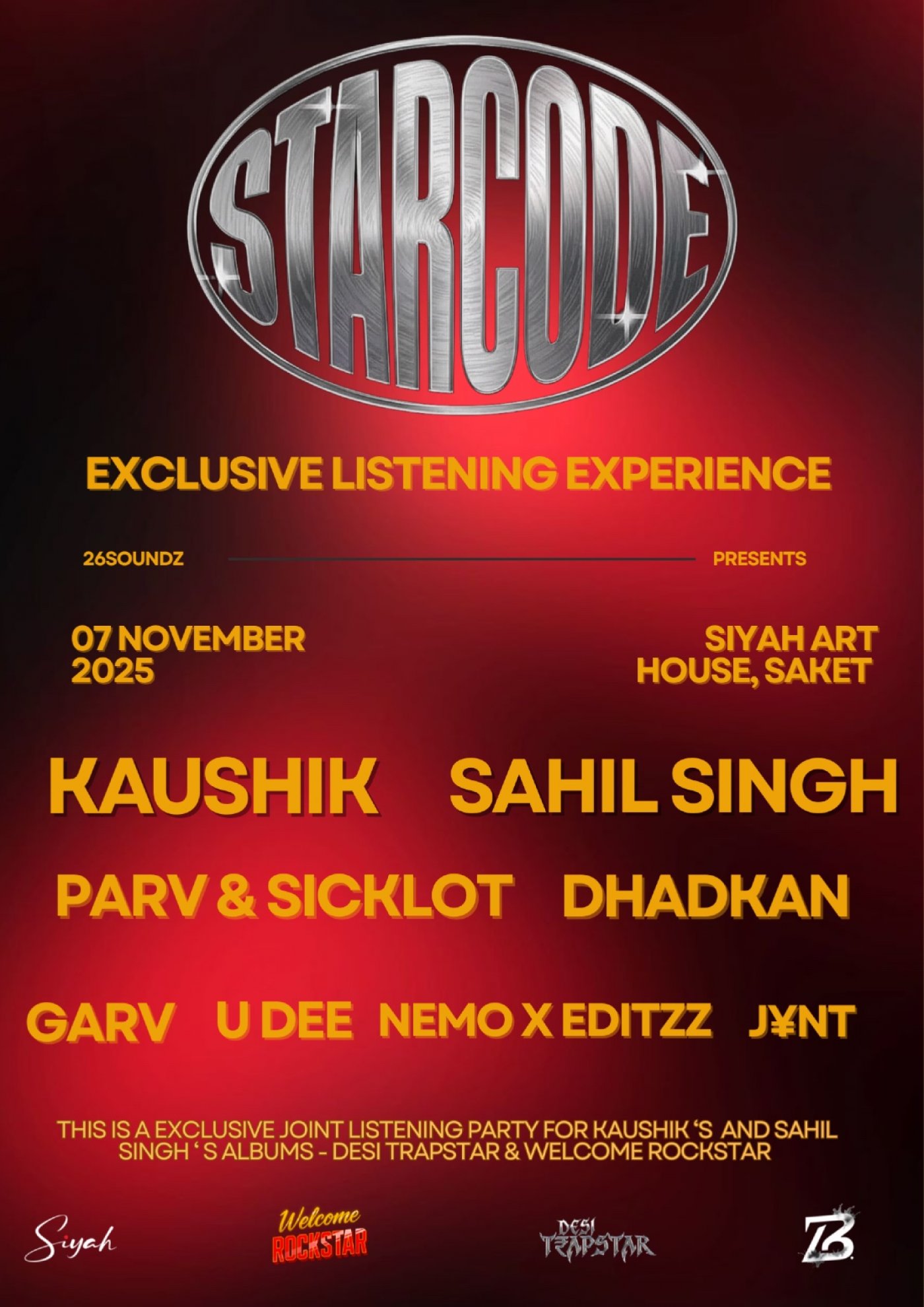 STARCODE - EXCLUSIVE LISTENING PARTY