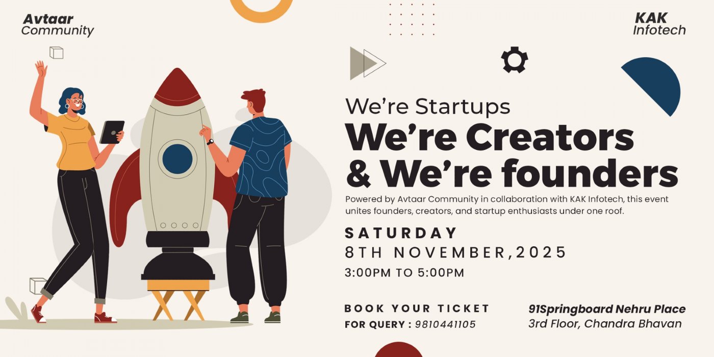 We're Startups ,Creators & Founders