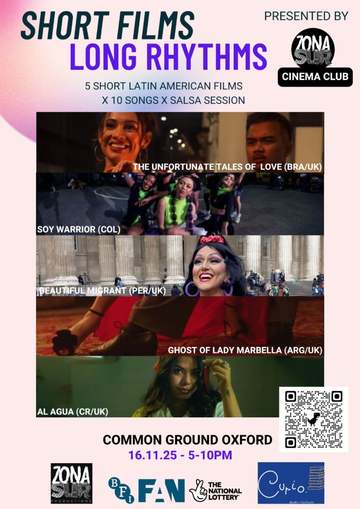  ZonaSur party- Short Films, Long Rhythms \u2013 Cinema & Music Night | Nov 16, Oxford