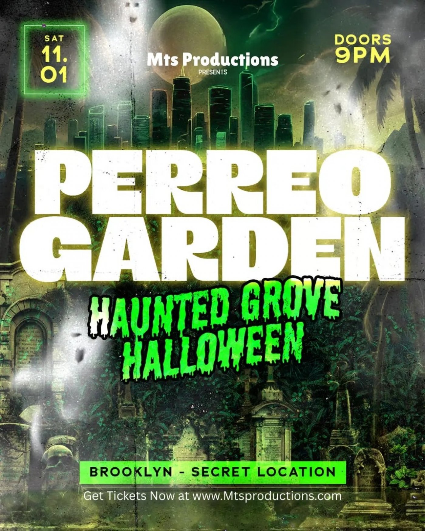 Brooklyn Warehouse Halloween Party 2025: PERREO GARDEN