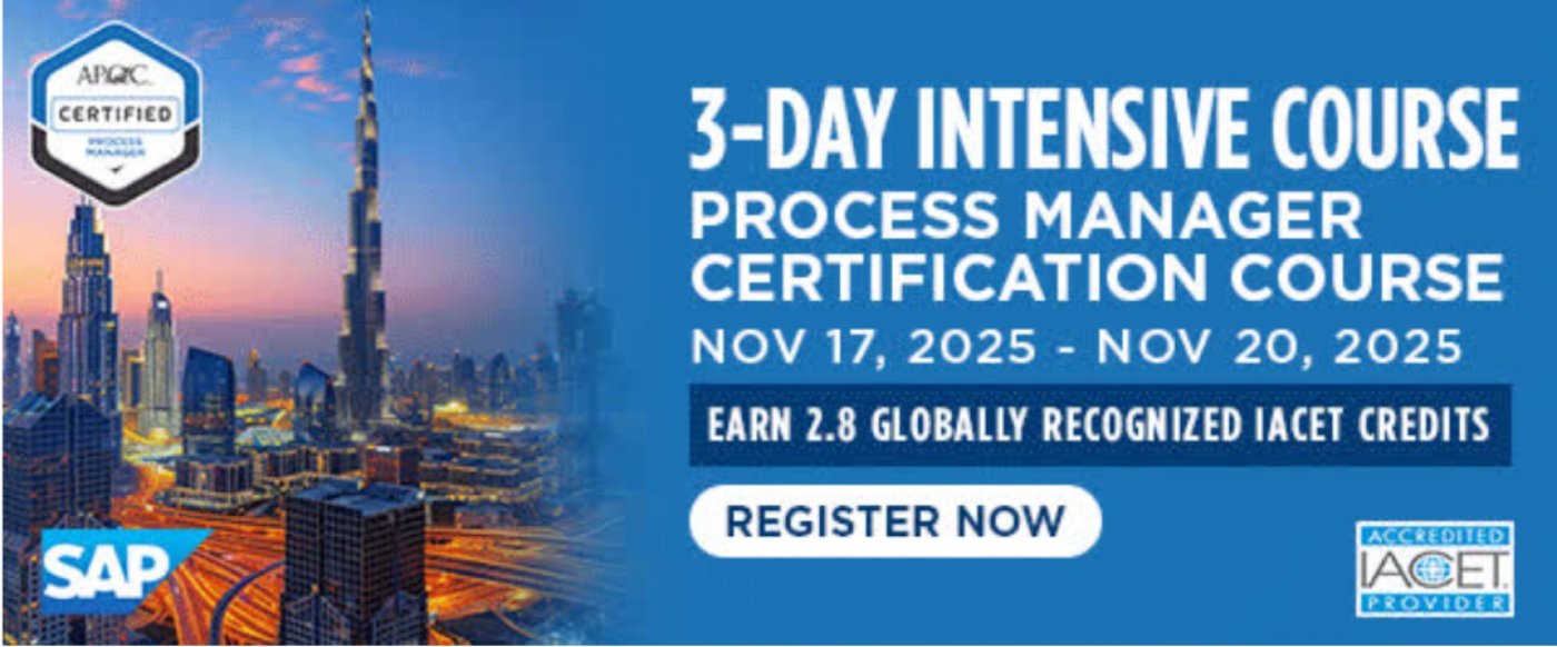 Certified Process Manager Course \u2013 APQC Featuring SAP