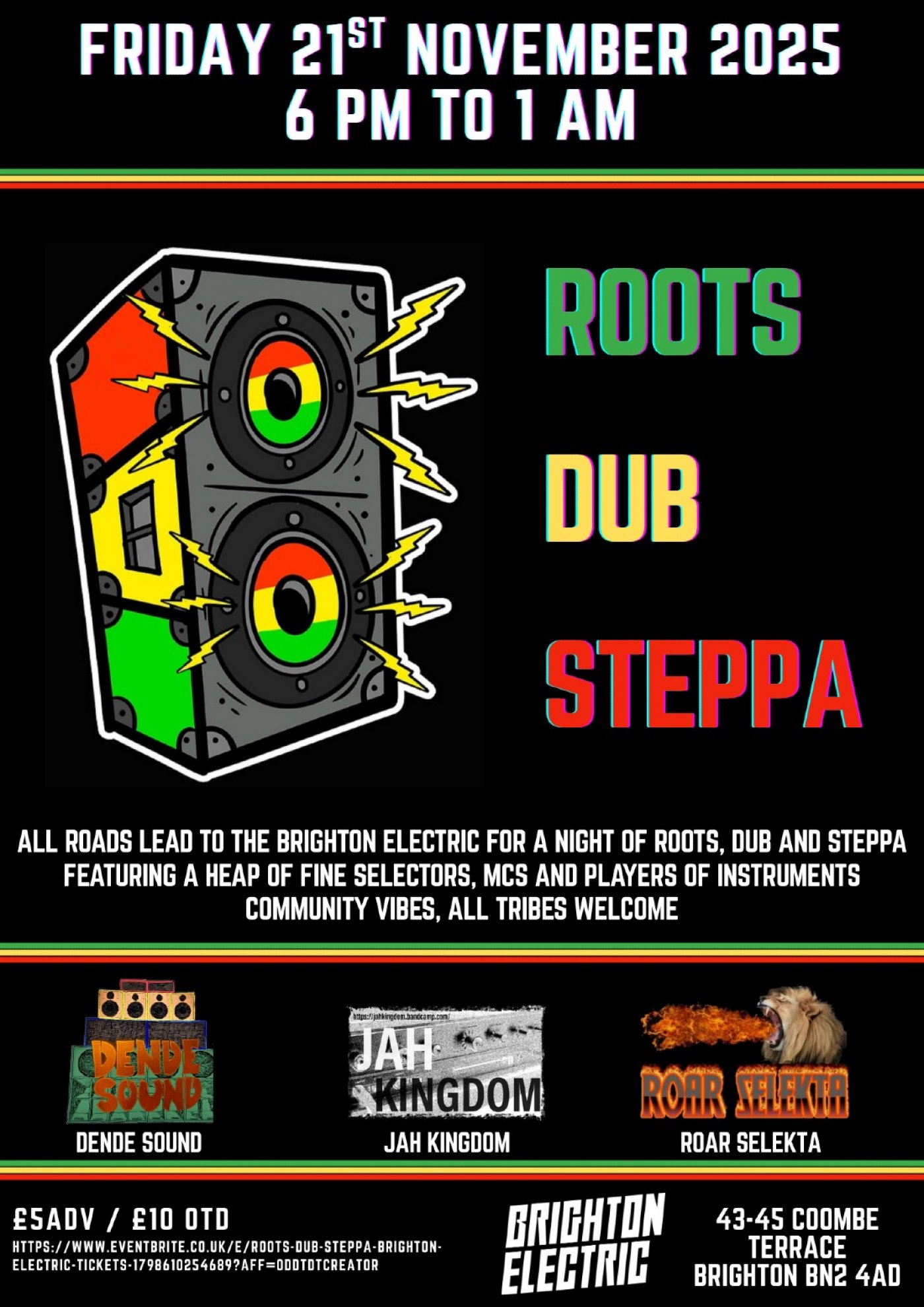 Roots - Dub - Steppa @ Brighton Electric