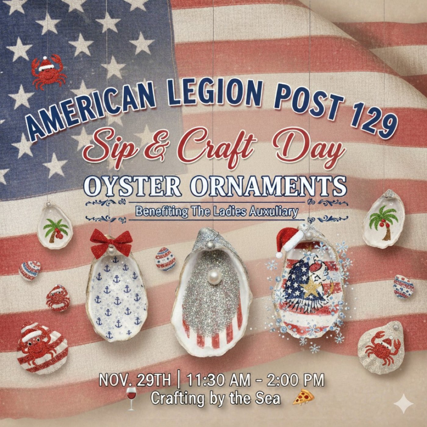 Sip and Craft Day: Make Your Own Oyster Ornaments