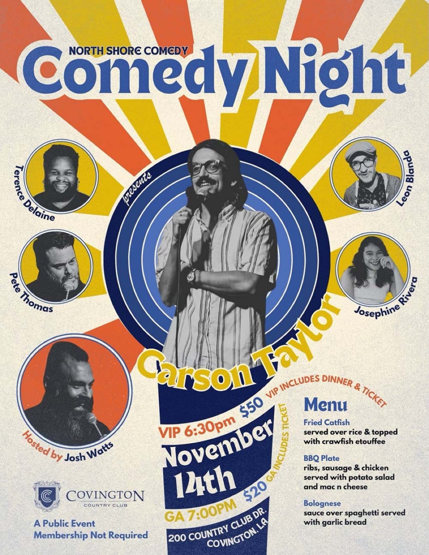 Comedy Night at Covington Country Club - Open to the public