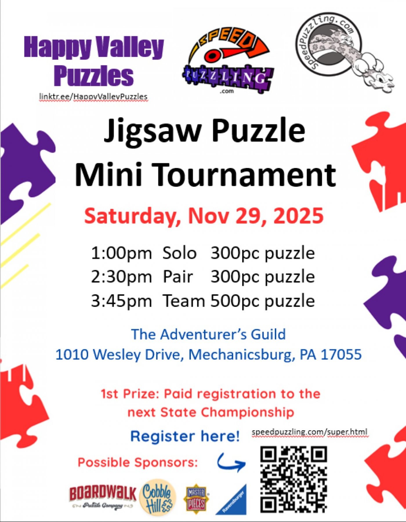 Super Saturday Speed Jigsaw Puzzling Mini-Tournament 