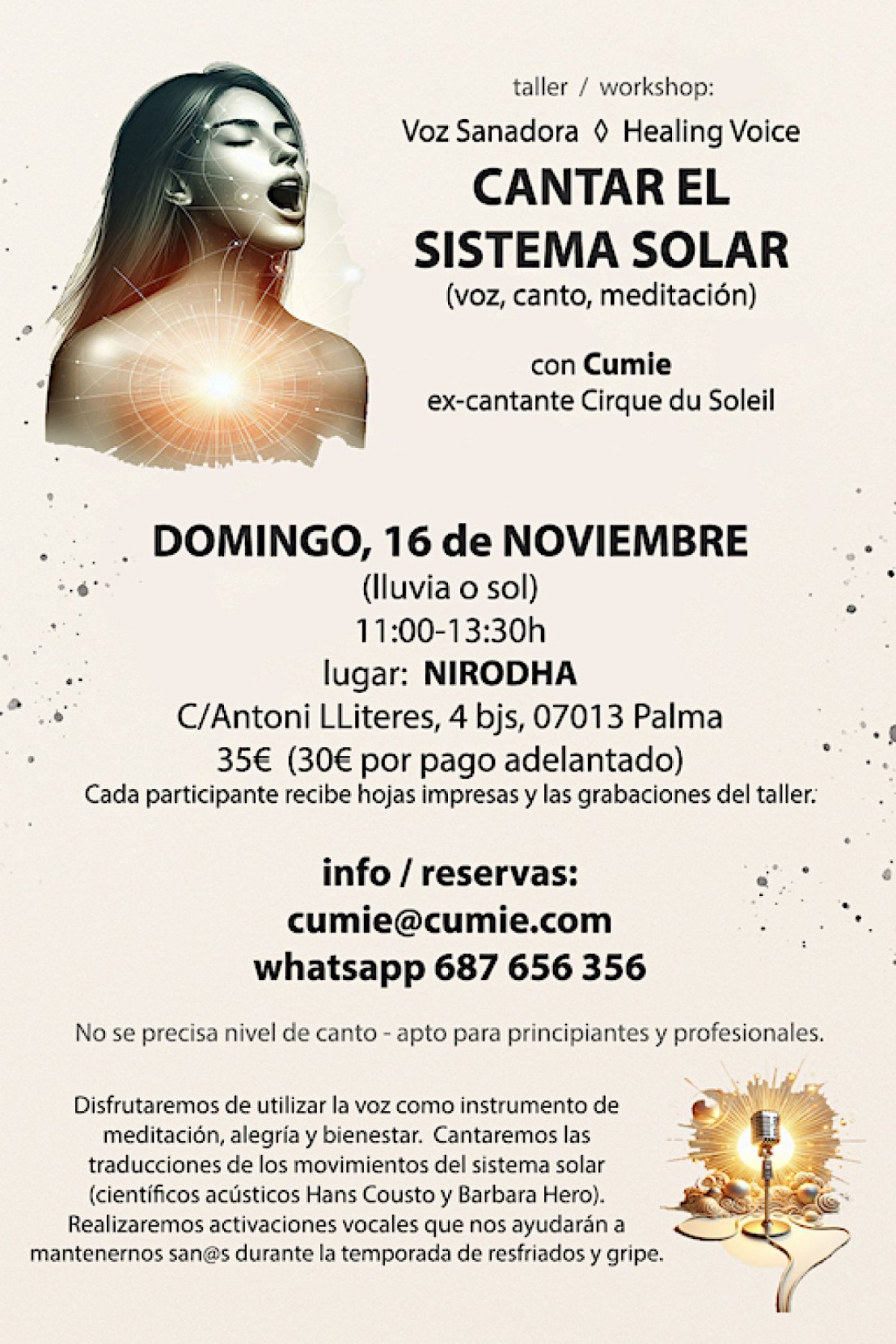 \ud835\uddd6\ud835\uddd4\ud835\udde1\ud835\udde7\ud835\uddd4\ud835\udde5 \ud835\uddd8\ud835\udddf \ud835\udde6\ud835\udddc\ud835\udde6\ud835\udde7\ud835\uddd8\ud835\udde0\ud835\uddd4 \ud835\udde6\ud835\udde2\ud835\udddf\ud835\uddd4\ud835\udde5 (voz, canto, meditaci\u00f3n)