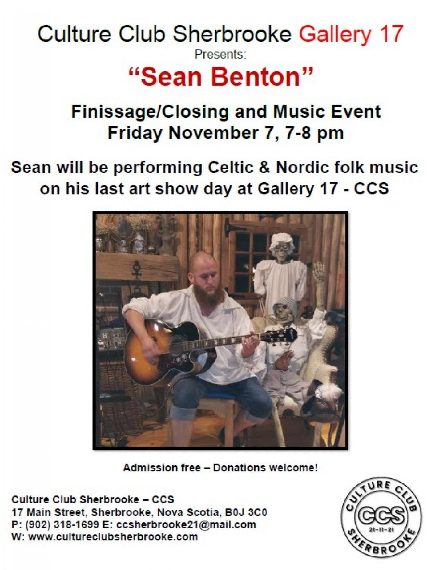 \u201cSean Benton\u201d  Finissage\/Closing and Music Event