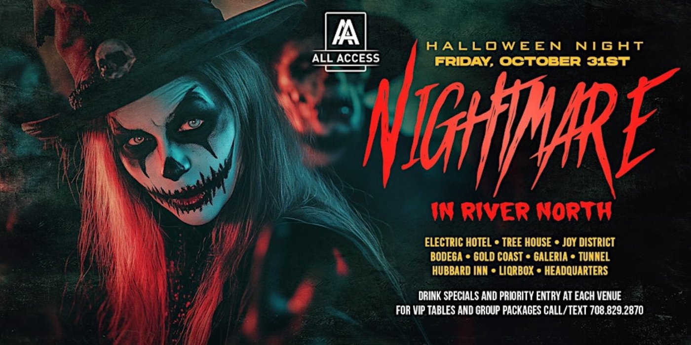 NIGHTMARE IN RIVER NORTH- Chicago's BIGGEST Halloween Bar Crawl