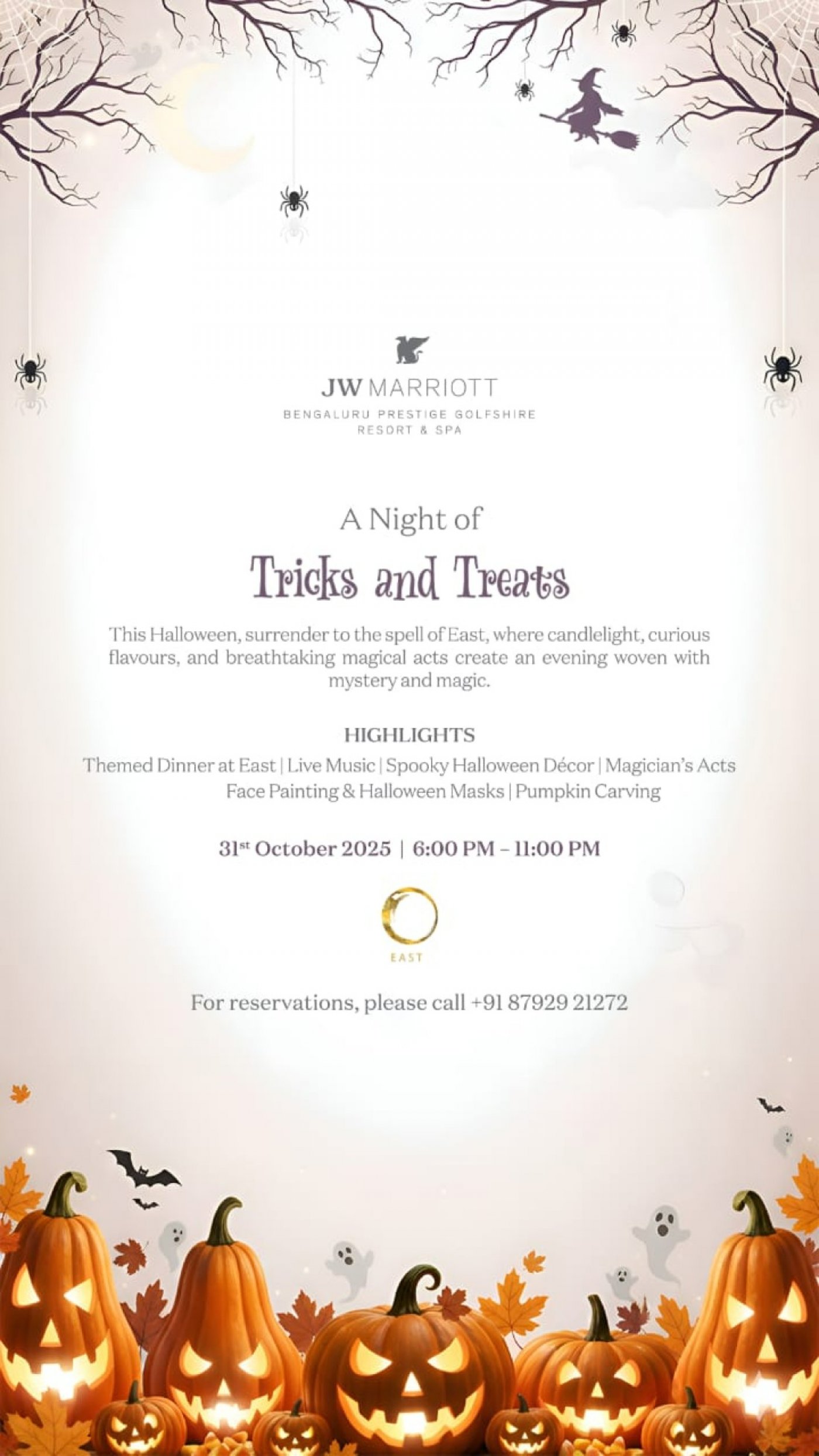A Night of Tricks & Treats at JW Marriott Bengaluru Prestige Golfshire Resort & Spa