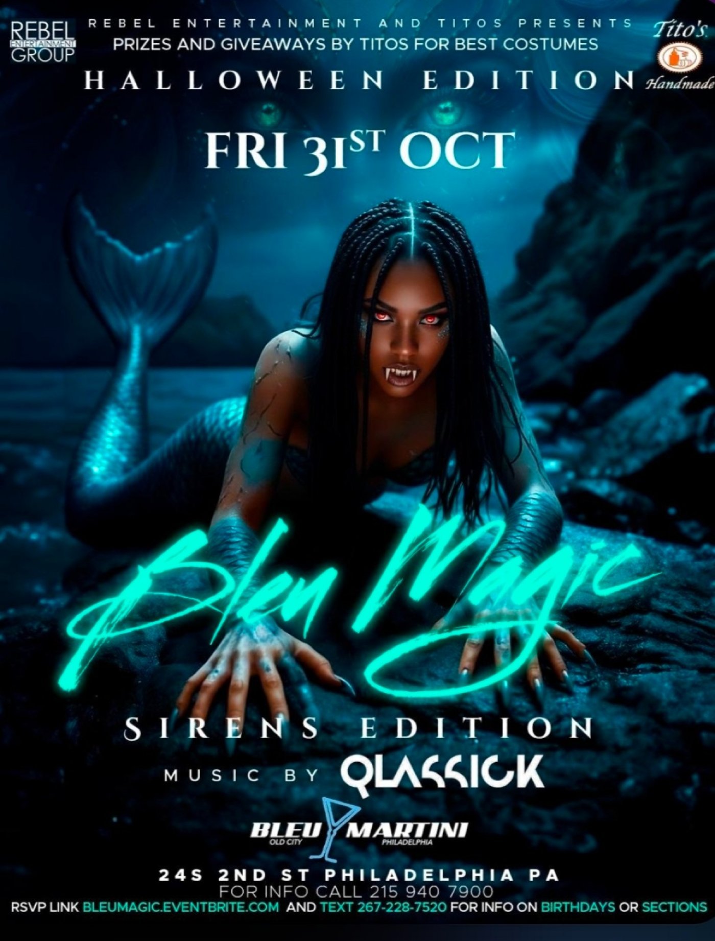 TITO'S PRESENTS SIRENS HOLLOWEEN PARTY AT BLEU MARTINI 10\/31