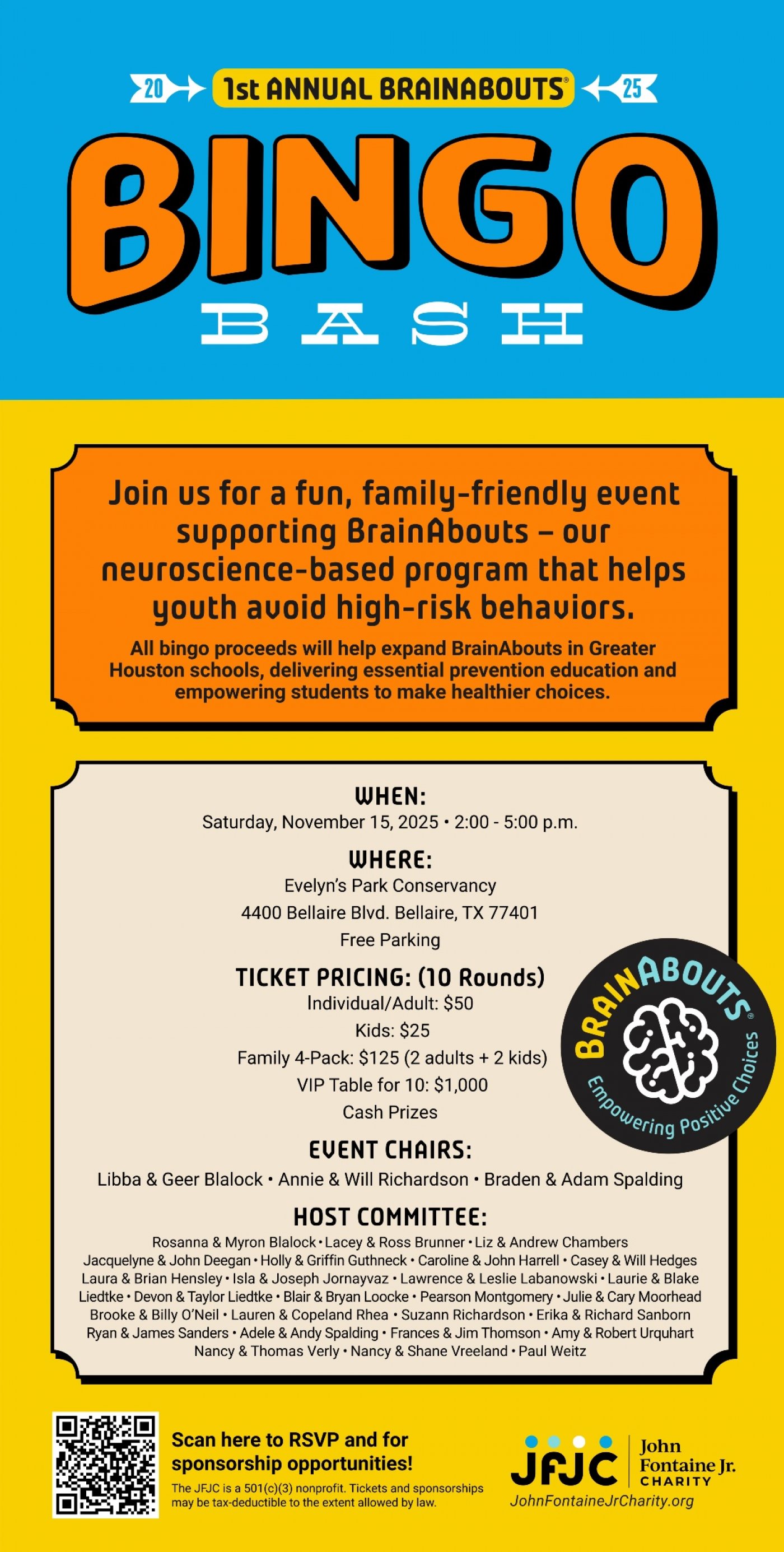 BrainAbouts\u00ae Presents Inaugural Bingo Bash at Evelyn's Park